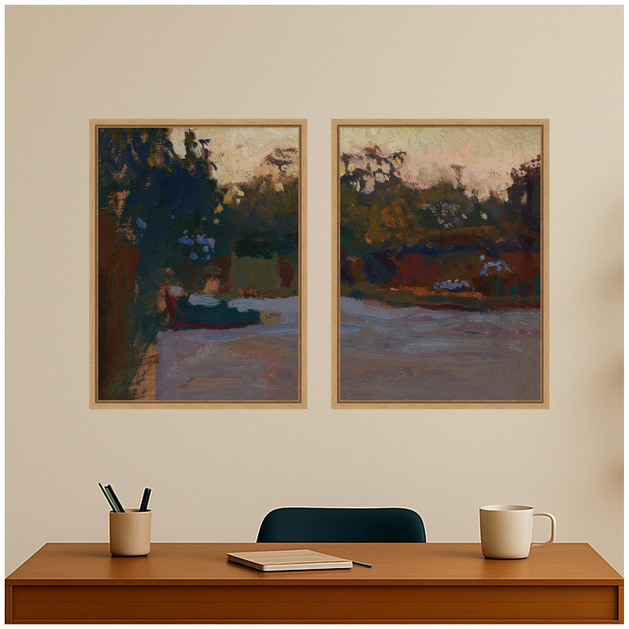 Art Set 2 Piece Set 18x24 Sylvie Natural 7
