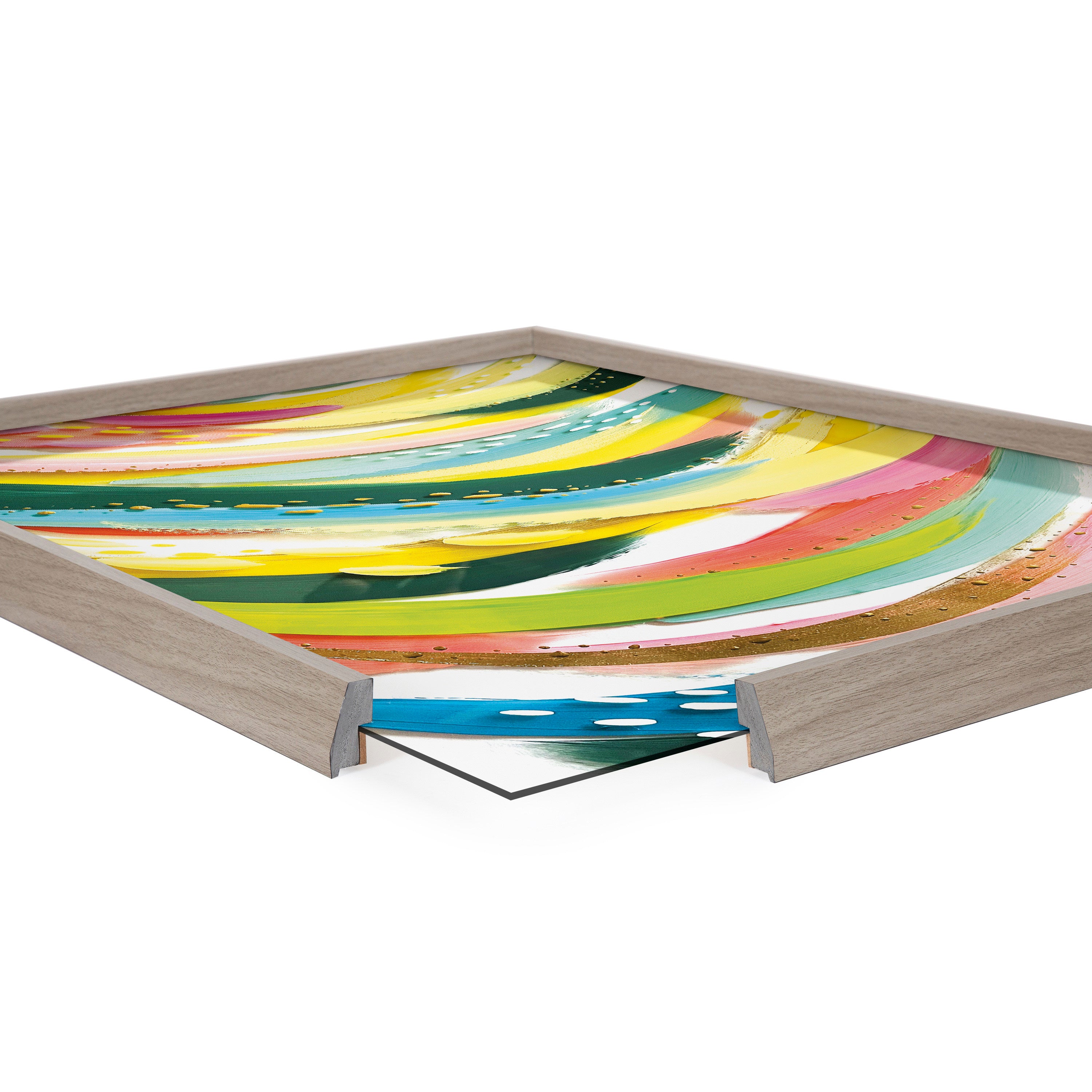 Blake Brushstroke 120 Framed Printed Glass by Jessi Raulet of Ettavee