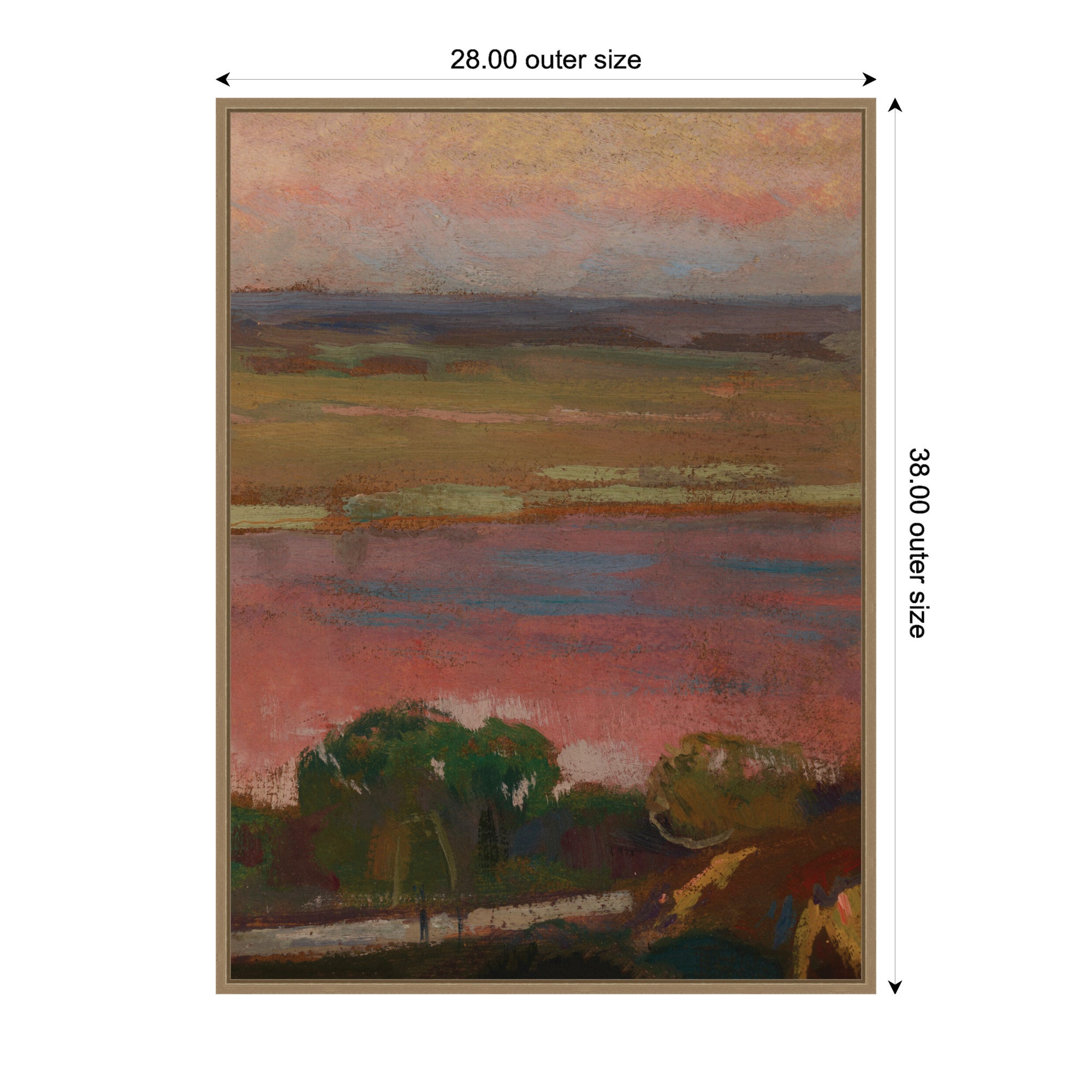 Framed Canvas 28x38 Sylvie Dark Gold 2
