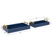 Tray Set Navy Blue Gold 2 Piece 2