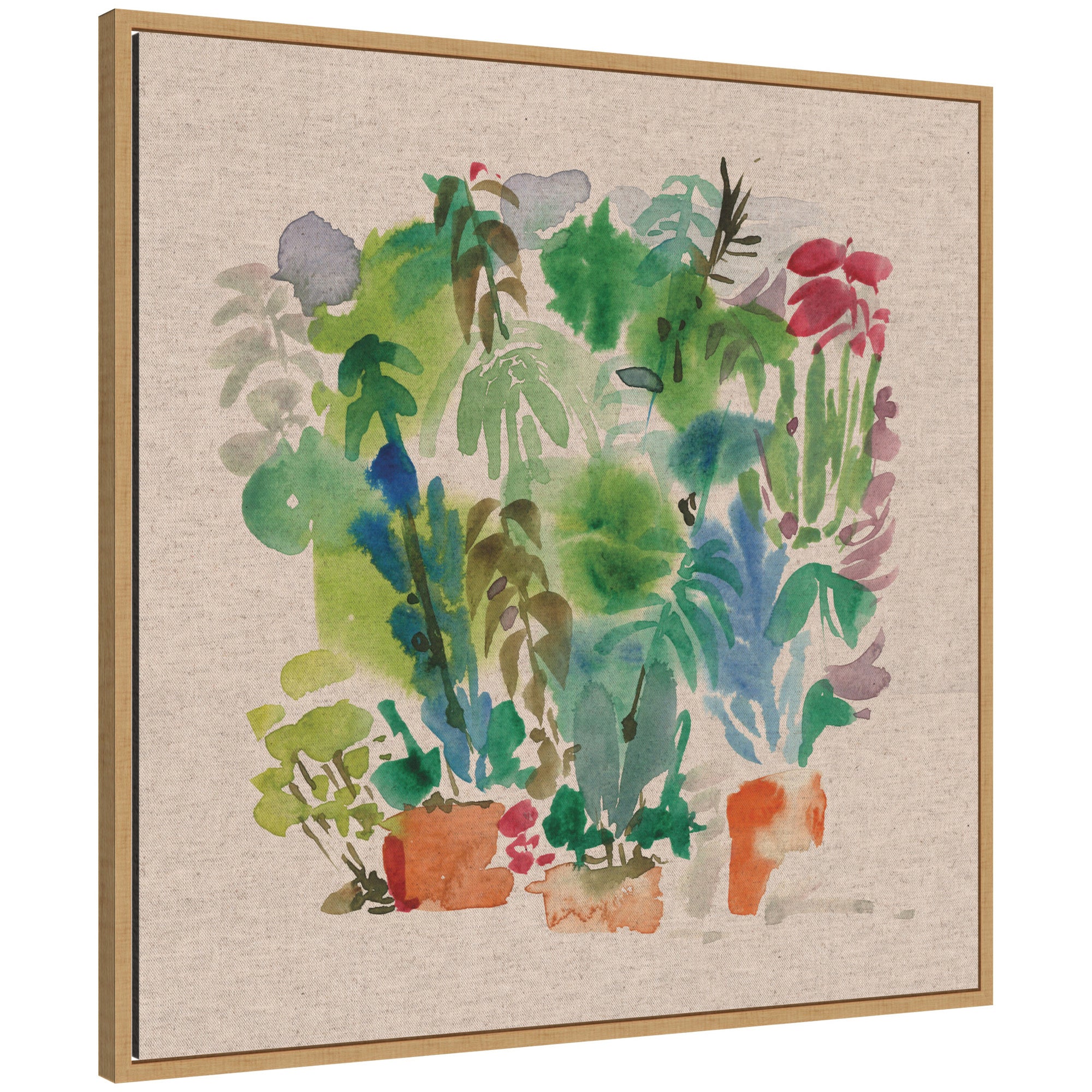 Framed Canvas 30x30 Sylvie Natural 1