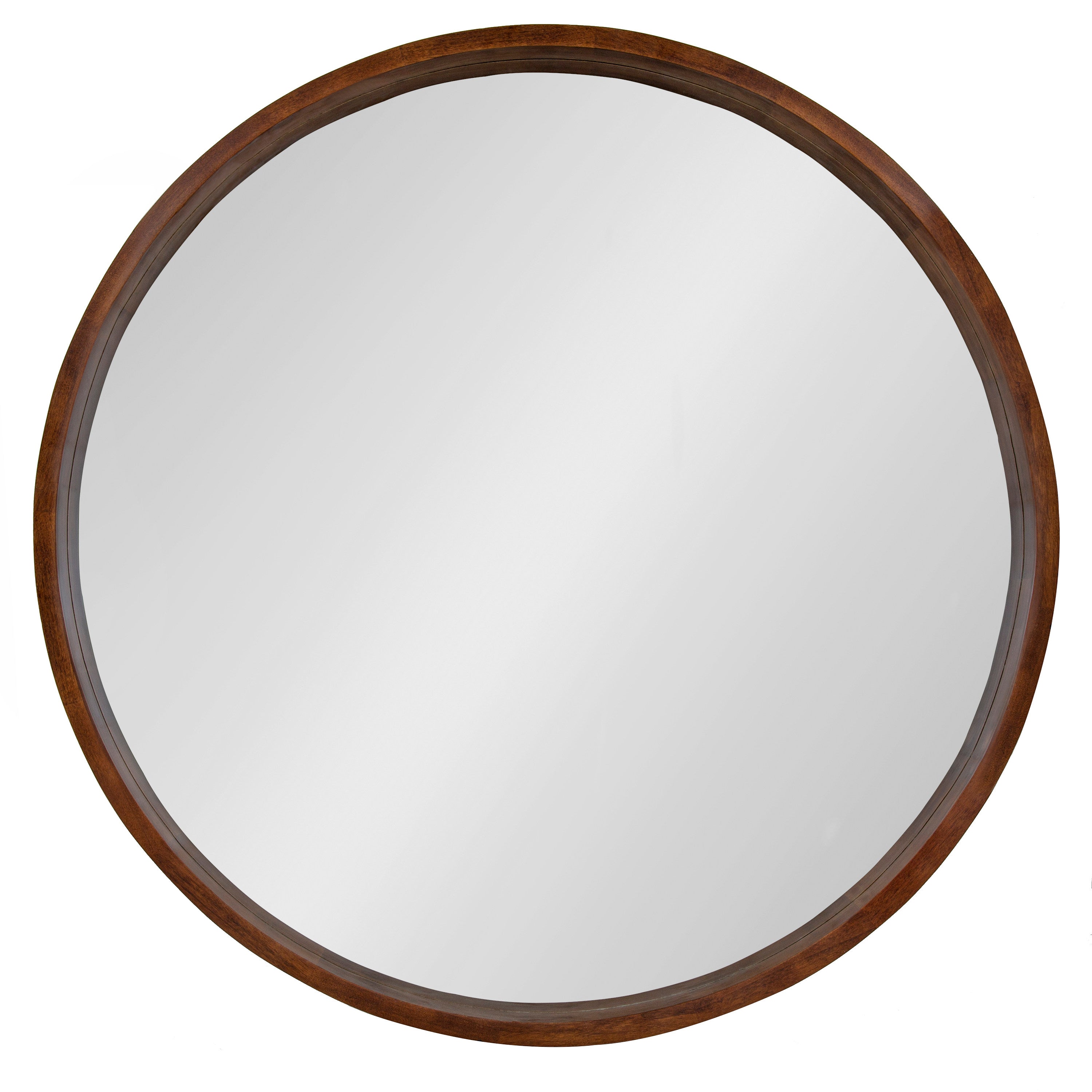 Round Mirror Dark Brown 36" Diameter 2