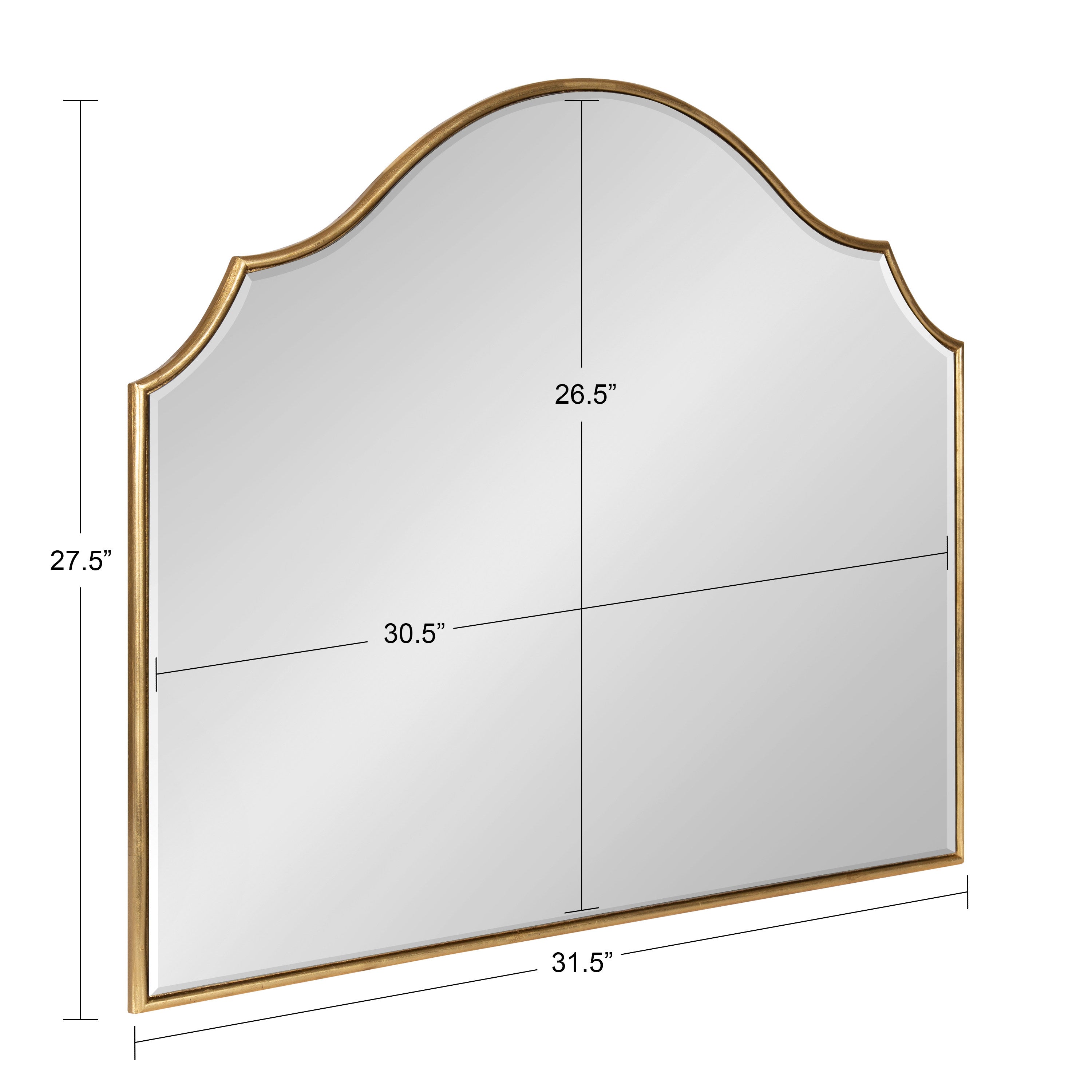 Arch Mirror Gold 32x28 5