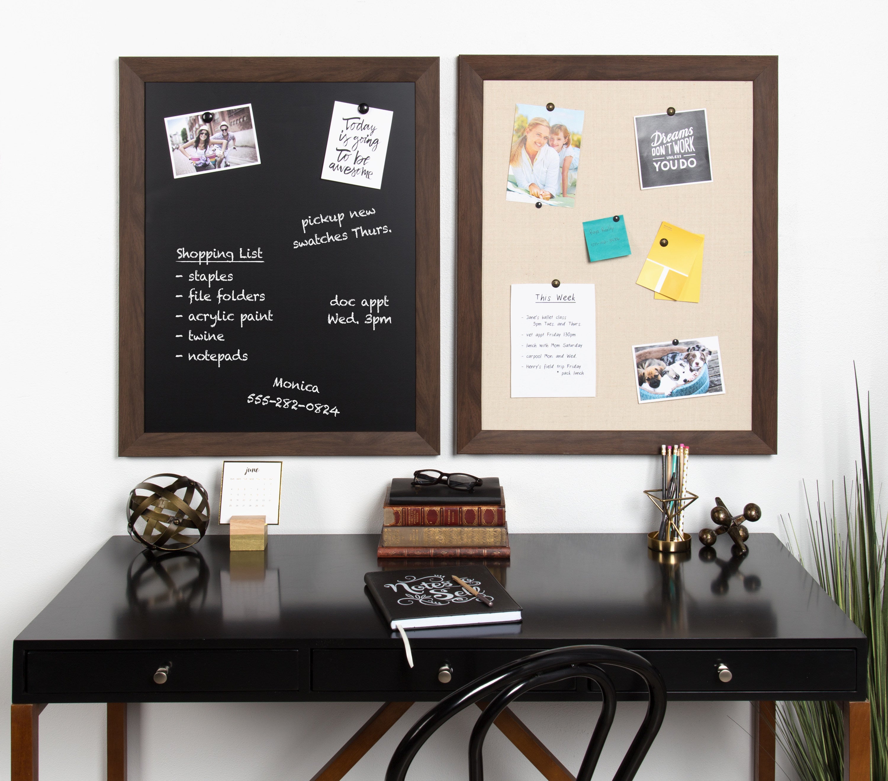 Pinboard Walnut Brown 23x29 5