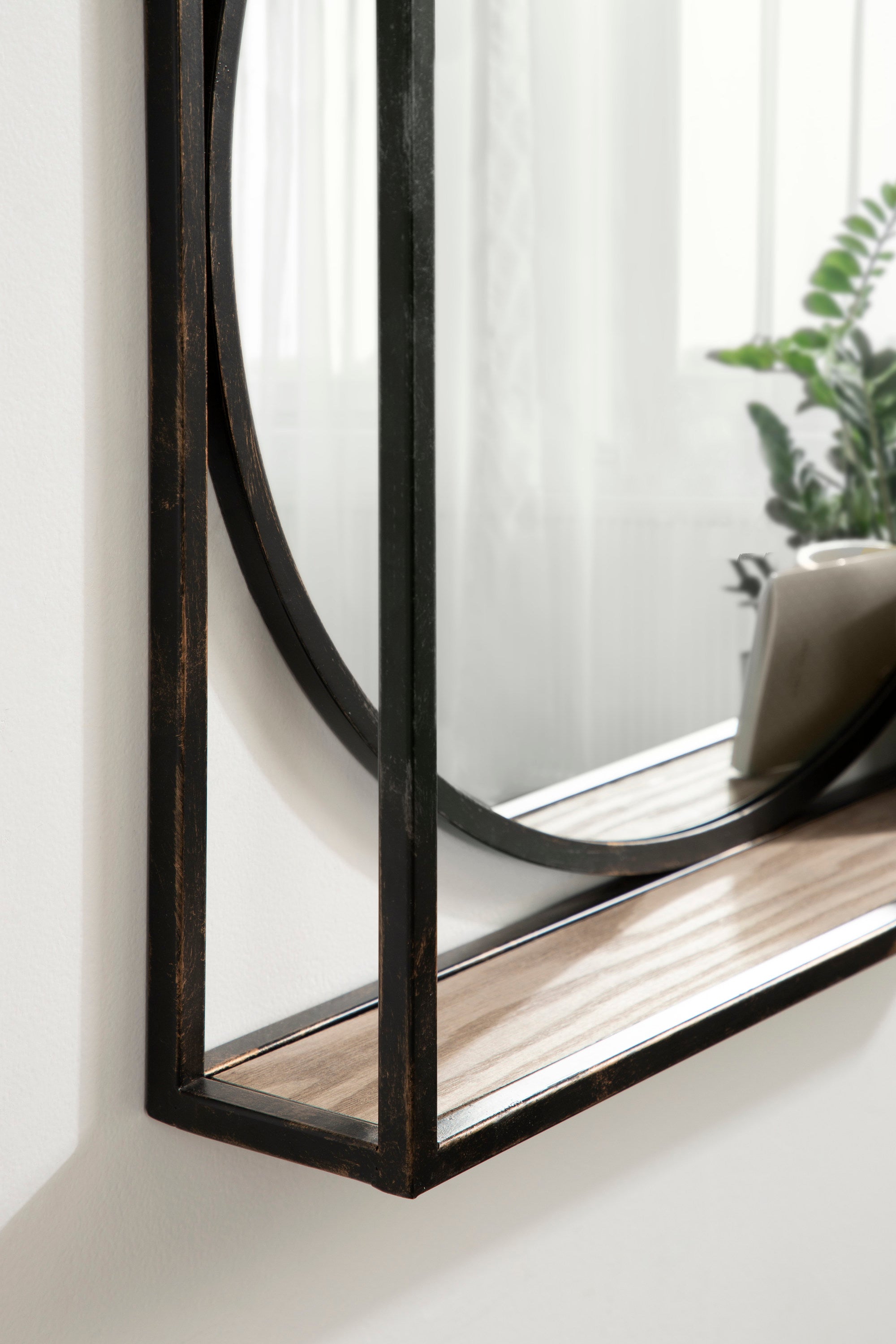 McCauley Decorative Metal Mirror with Shelf