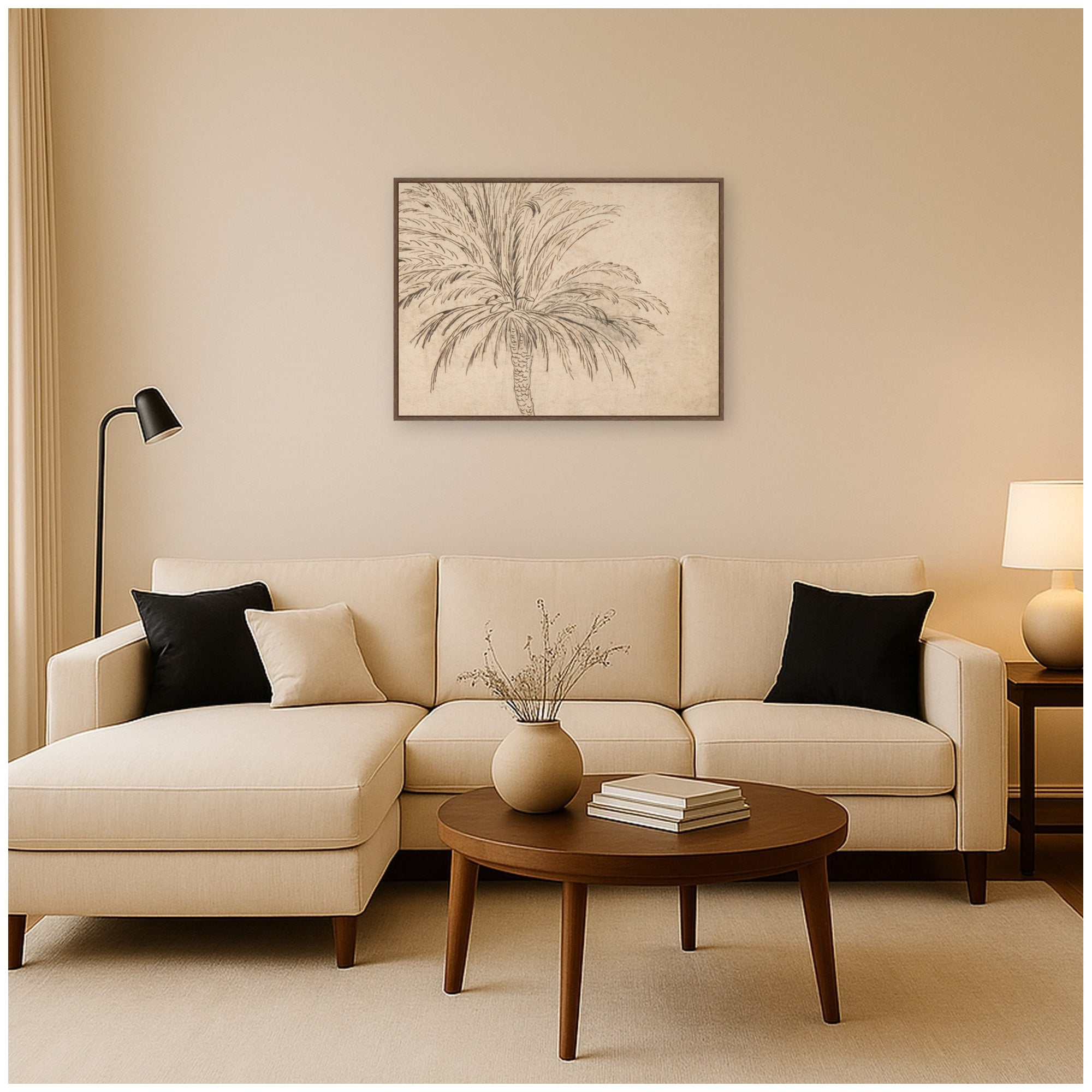 Framed Canvas 38x28 Sylvie Walnut 6