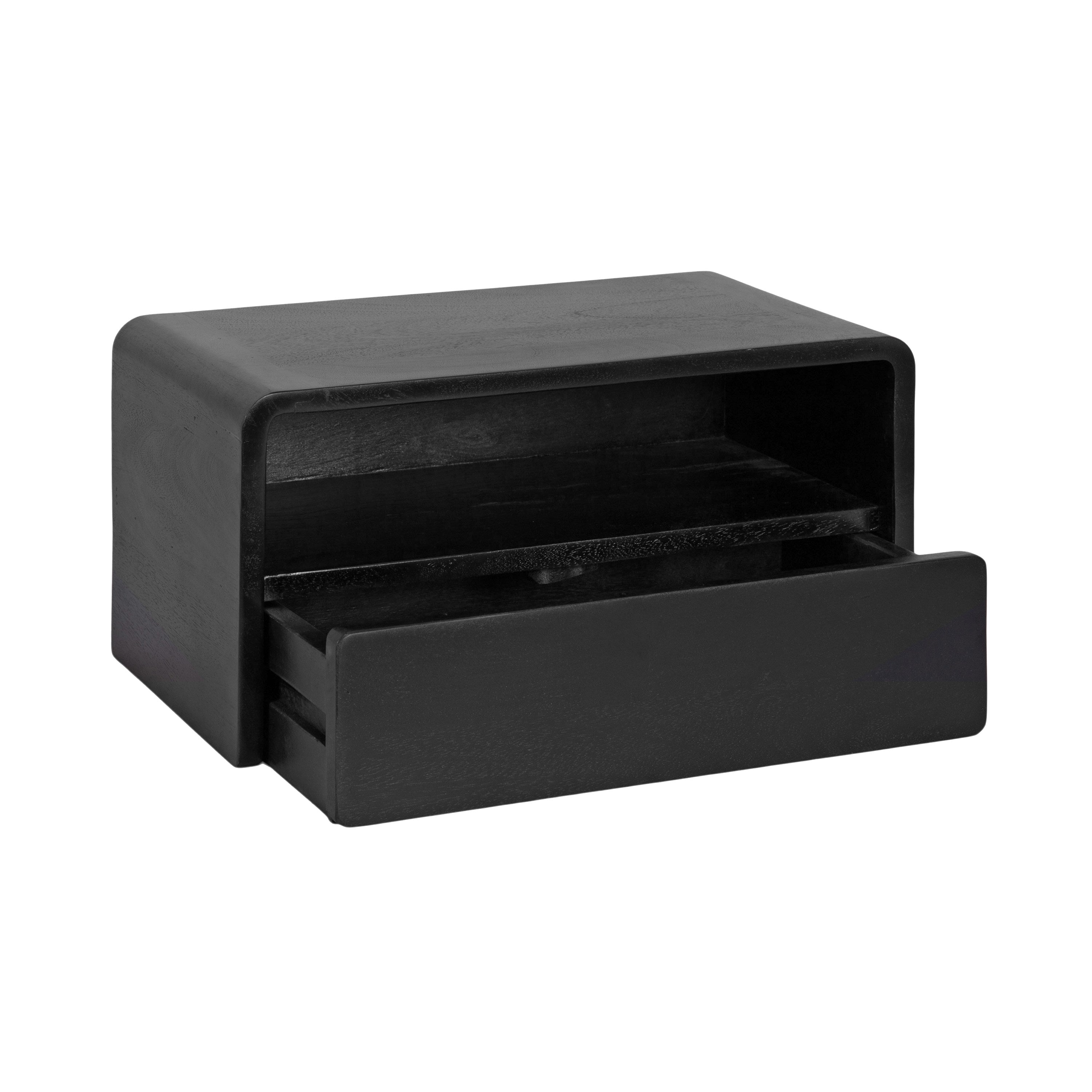 Floating Side Table Black 18x10x9 6