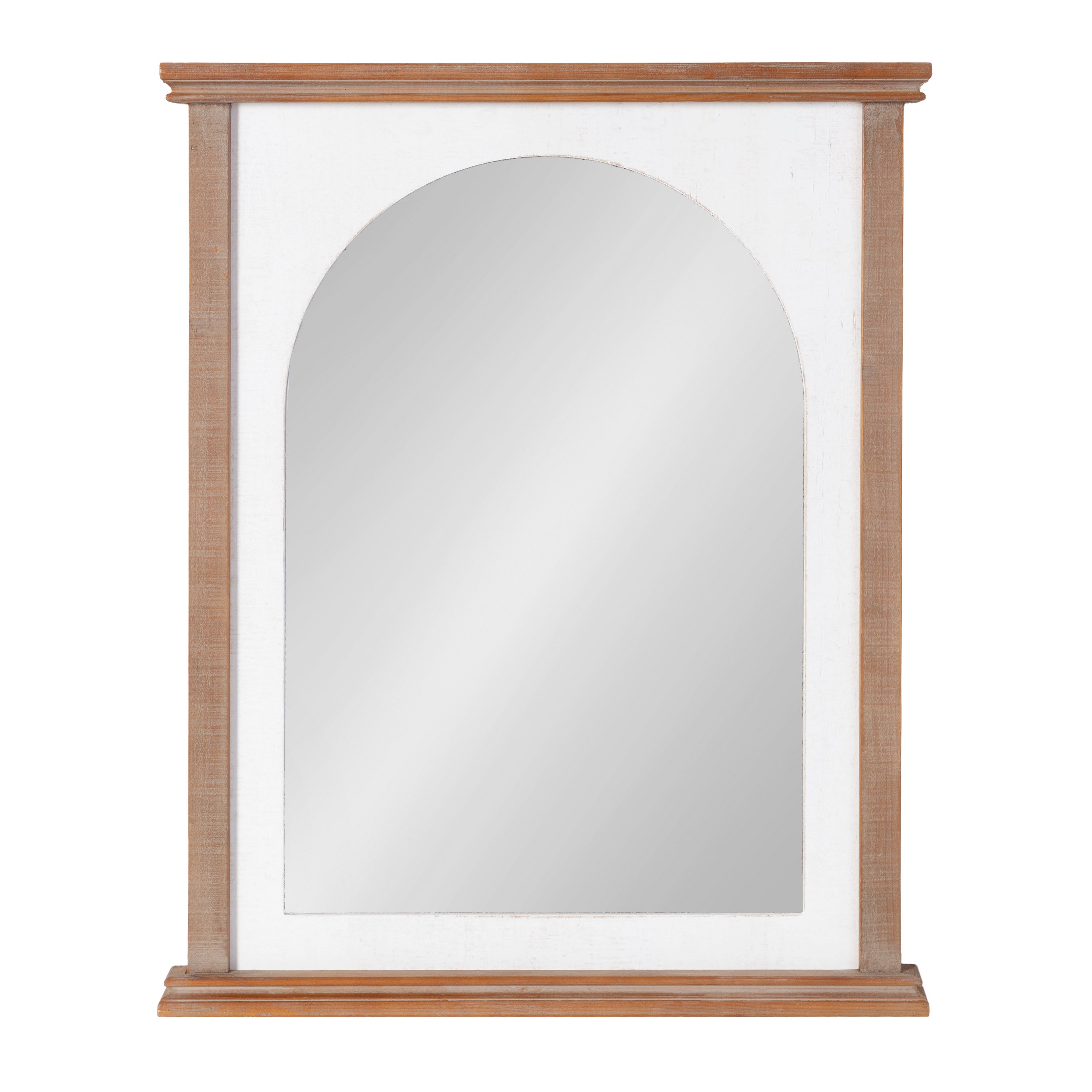 Arch Mirror Rustic Brown White 22x28 2
