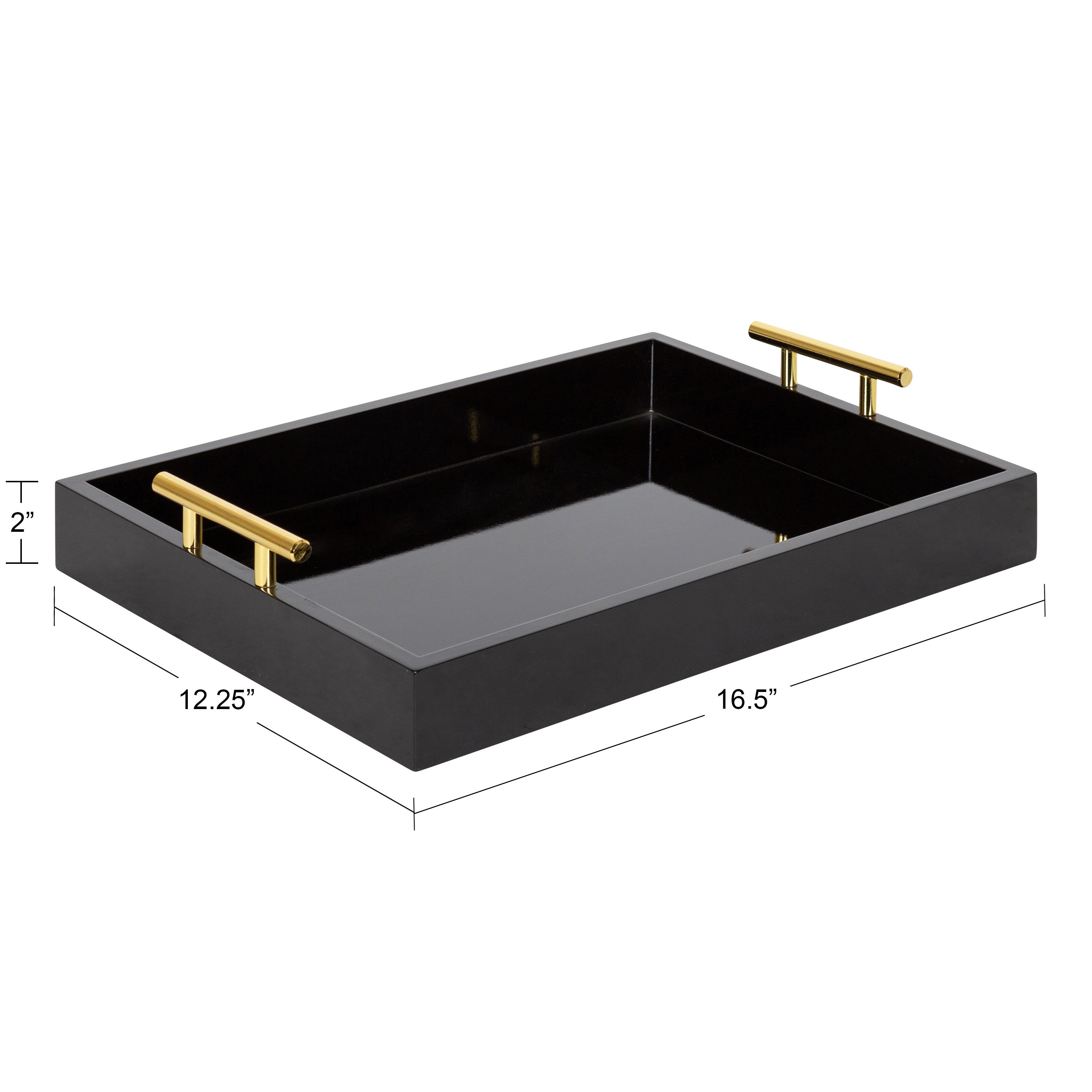 Single Tray Black Gold 17x13 2