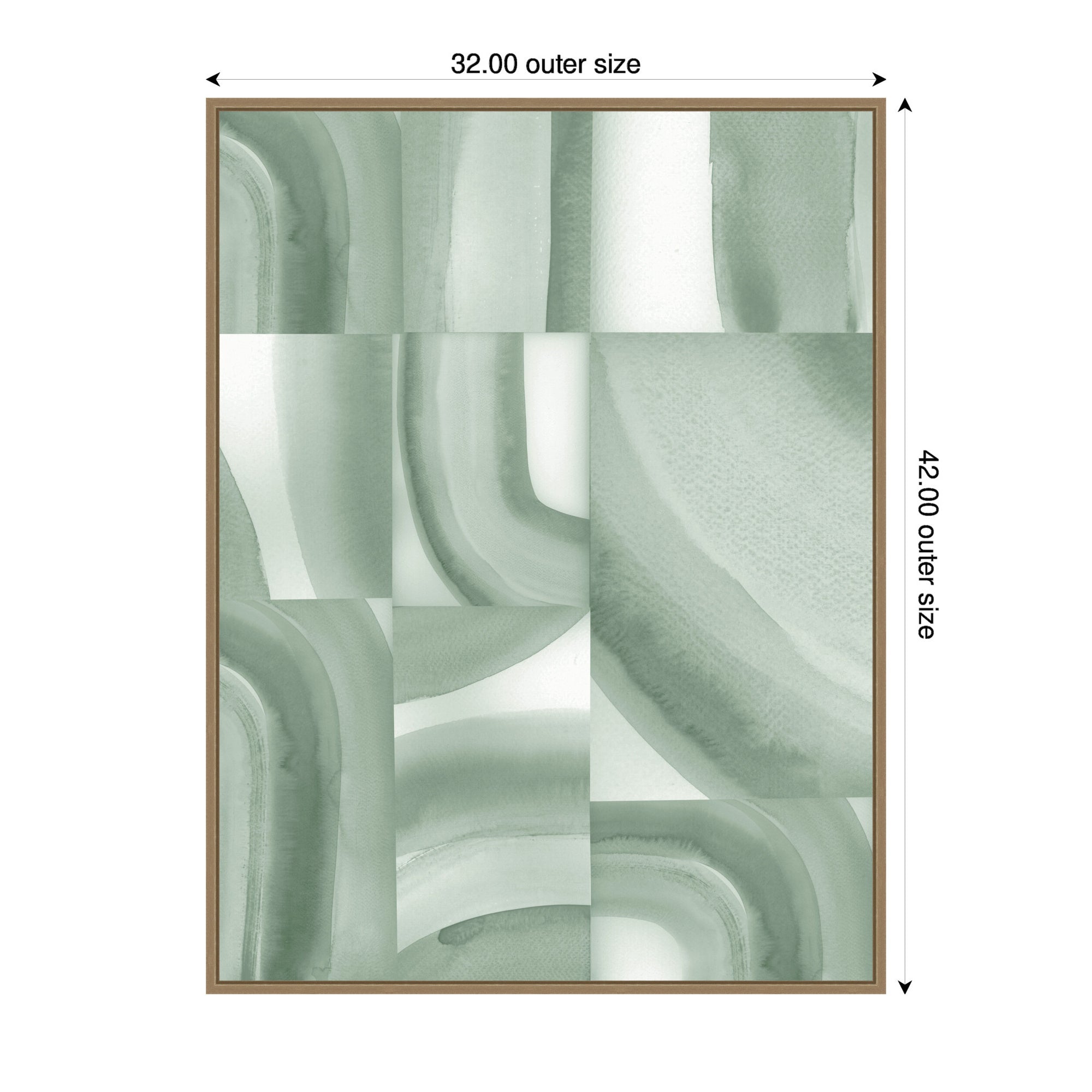 Framed Canvas Sylvie Dark Gold 32x42 2