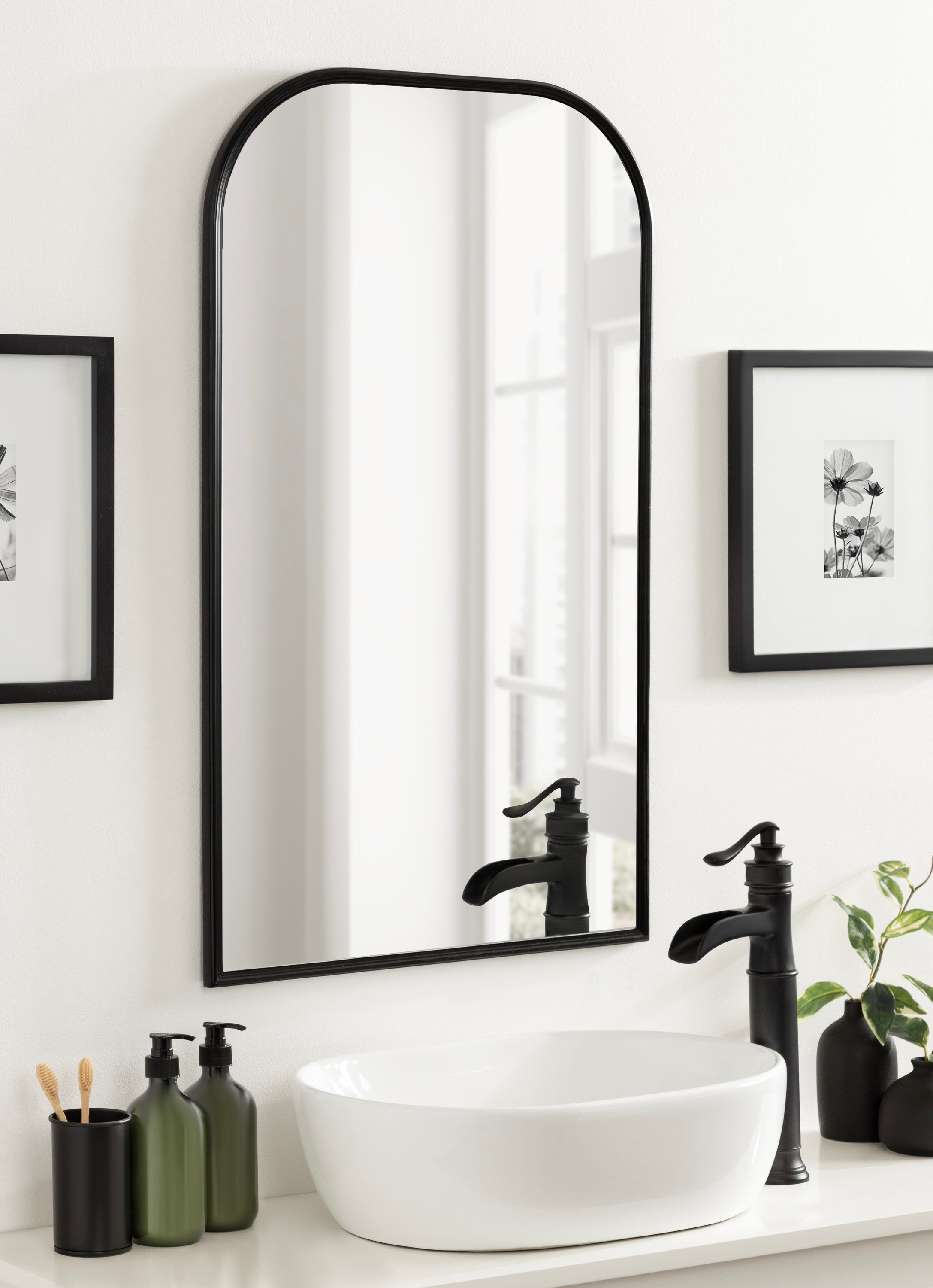Arch Mirror Black 20x34 6