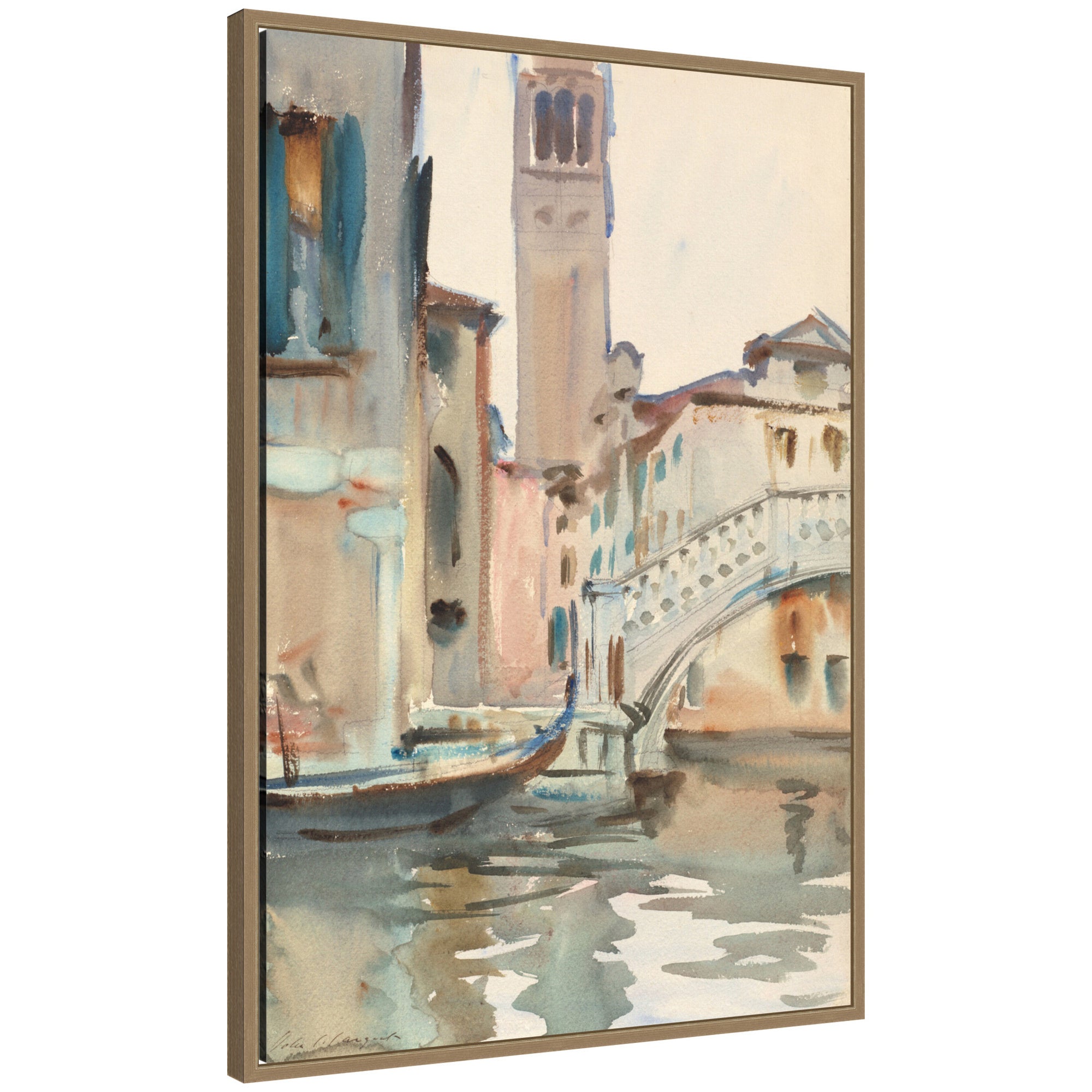 Framed Canvas 23 x 33 Sylvie Dark Gold 1