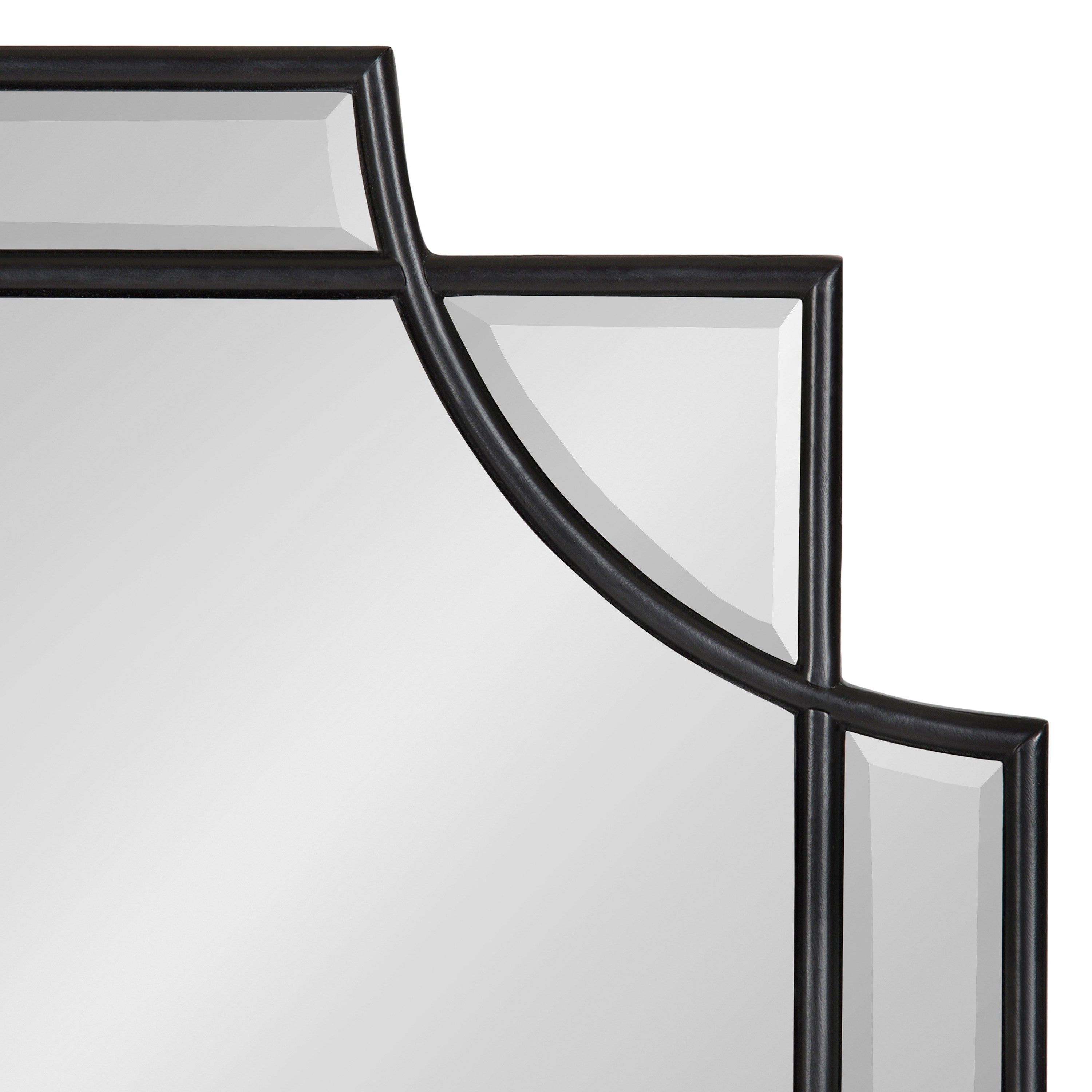Scallop Mirror 24x36 Black 3