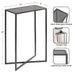 Side Table Black Pewter 16x8x24 2
