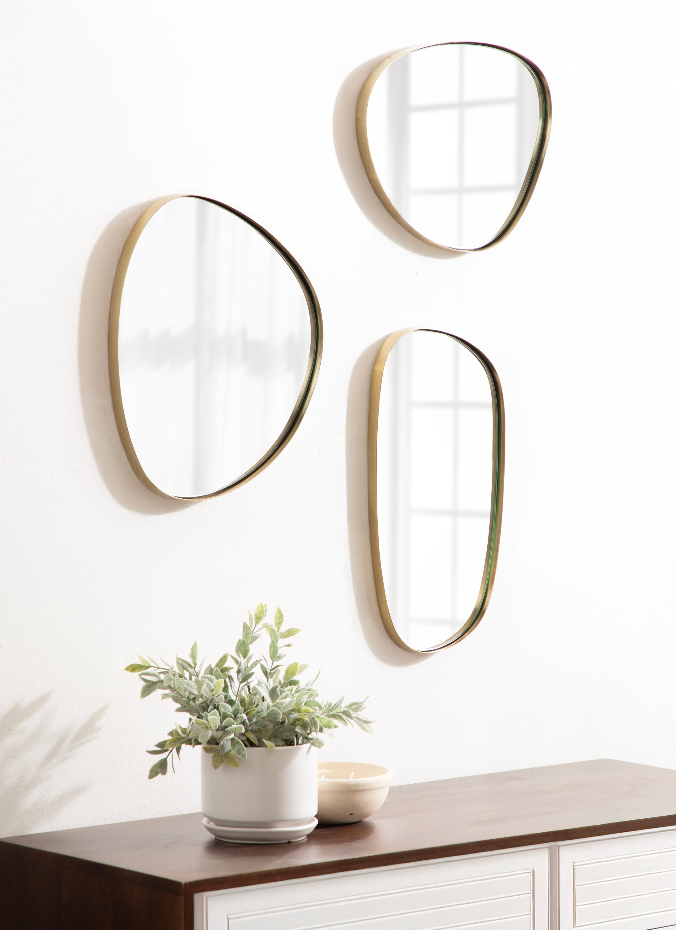 Rollo Metal Mirror Set of 3