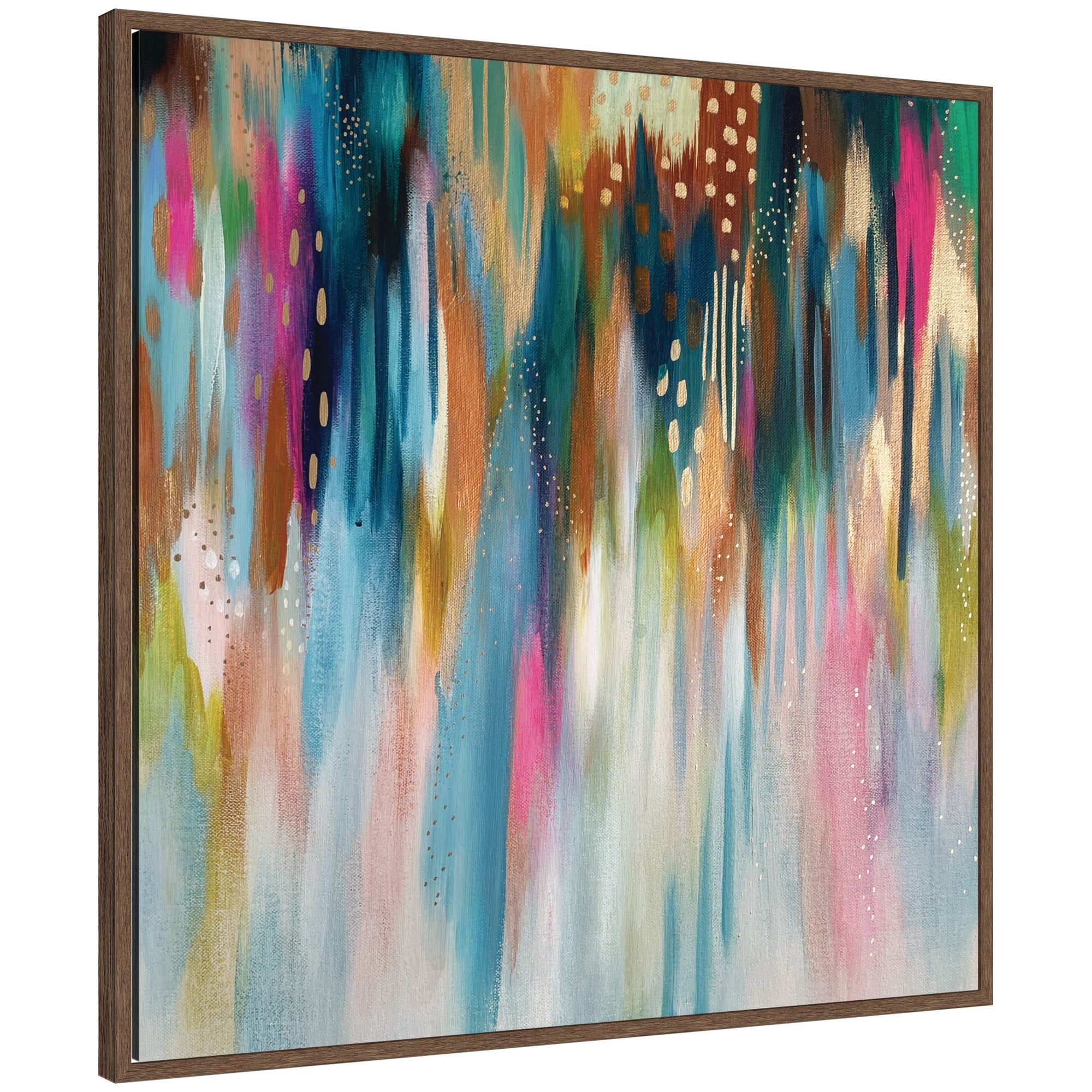 Framed Canvas 30x30 Sylvie Walnut 1