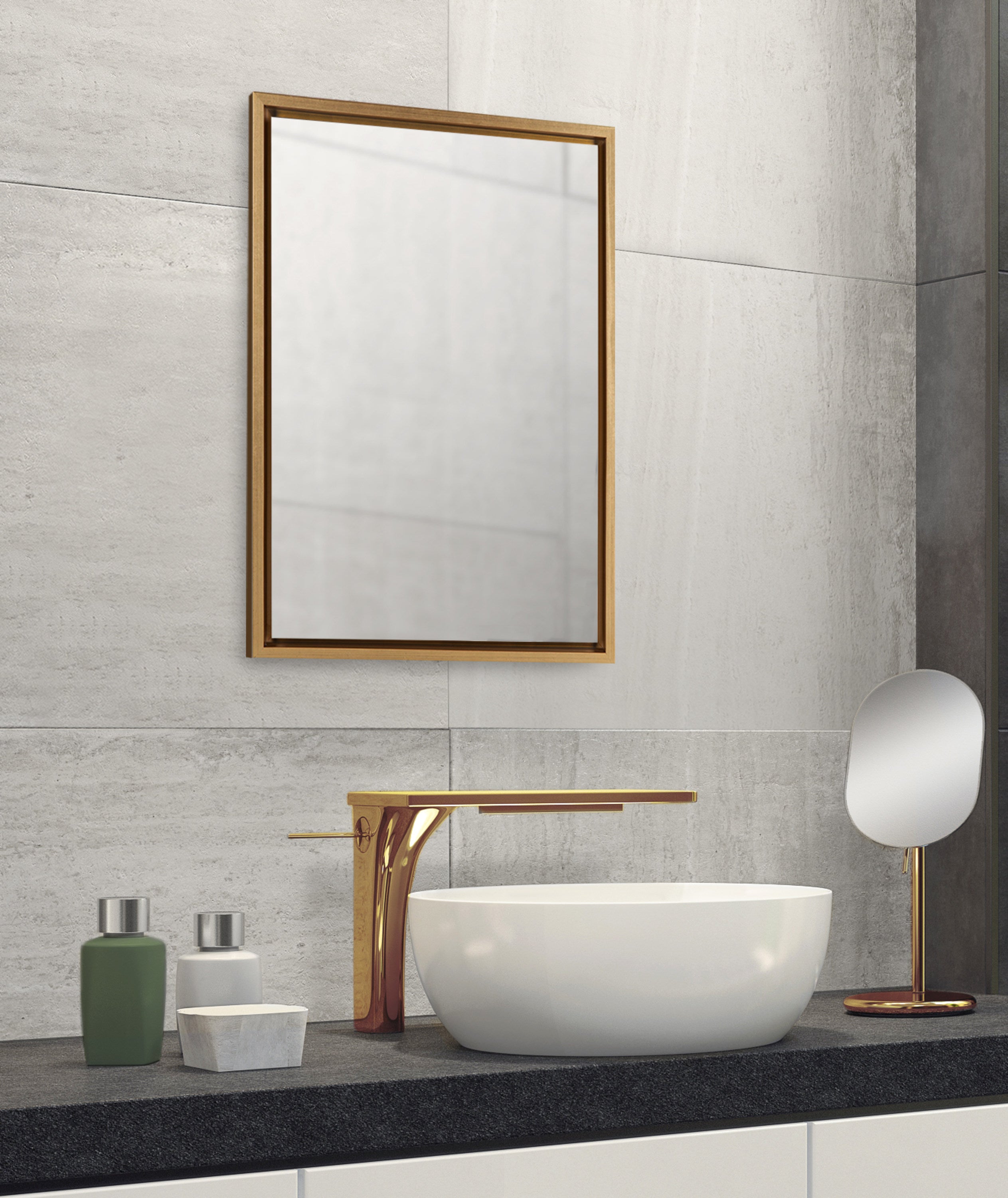 Rectangle Mirror Gold 18x24 6