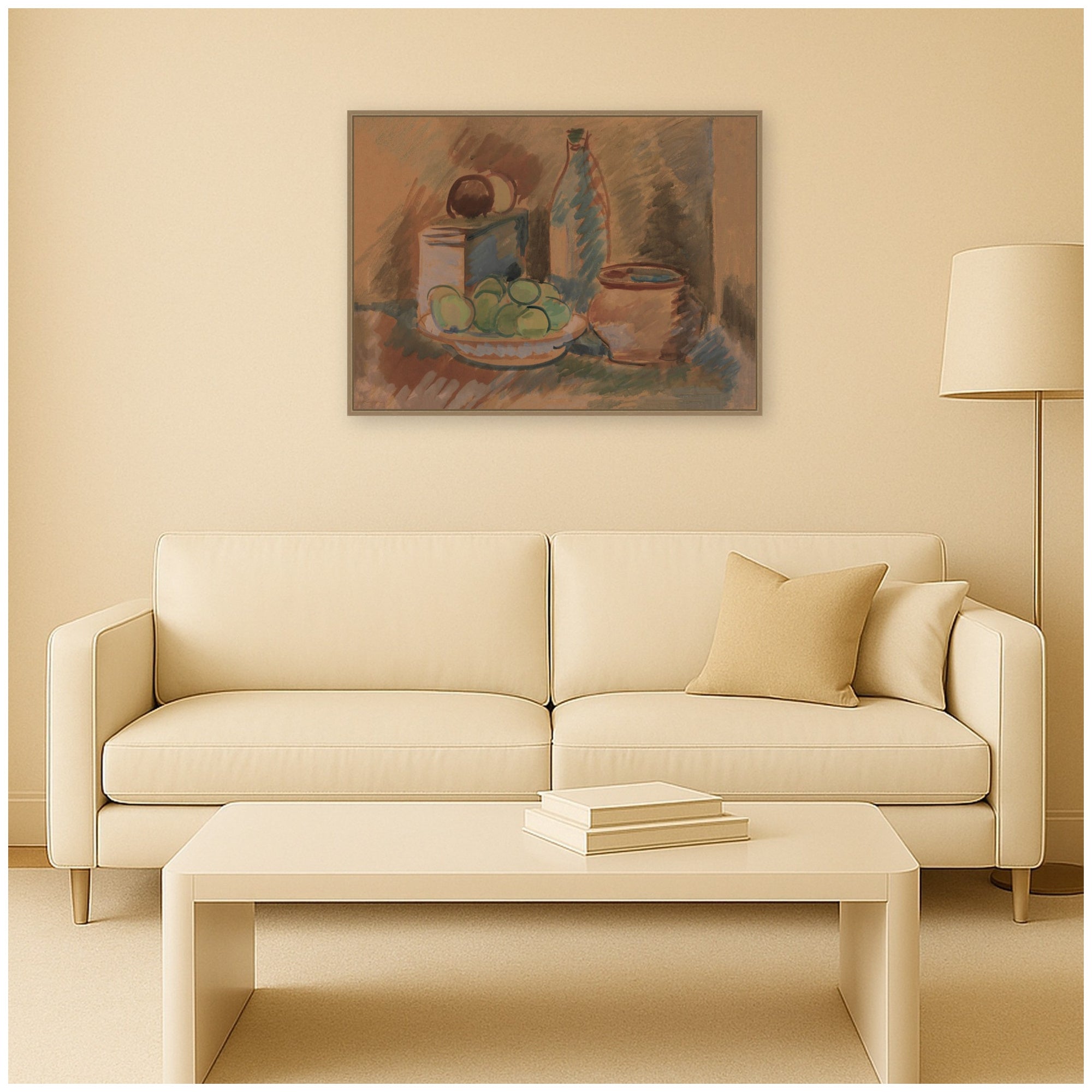 Framed Canvas 38x28 Sylvie Dark Gold 7