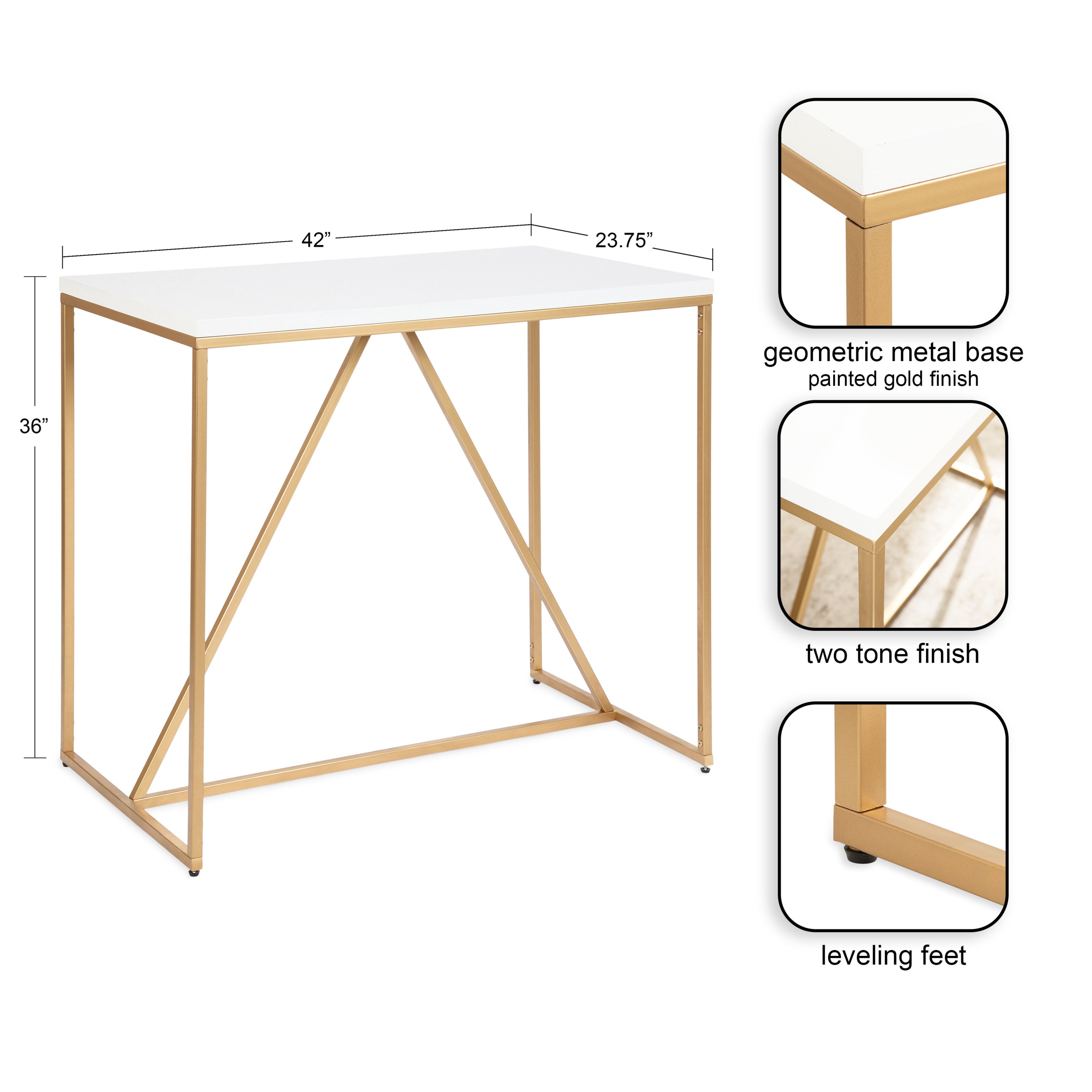 Kaya Wood and Metal Counter Height Pub Table
