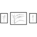 Framed Art Set 3 Piece Set 15x20/25x33 Svelte Noir Black 1