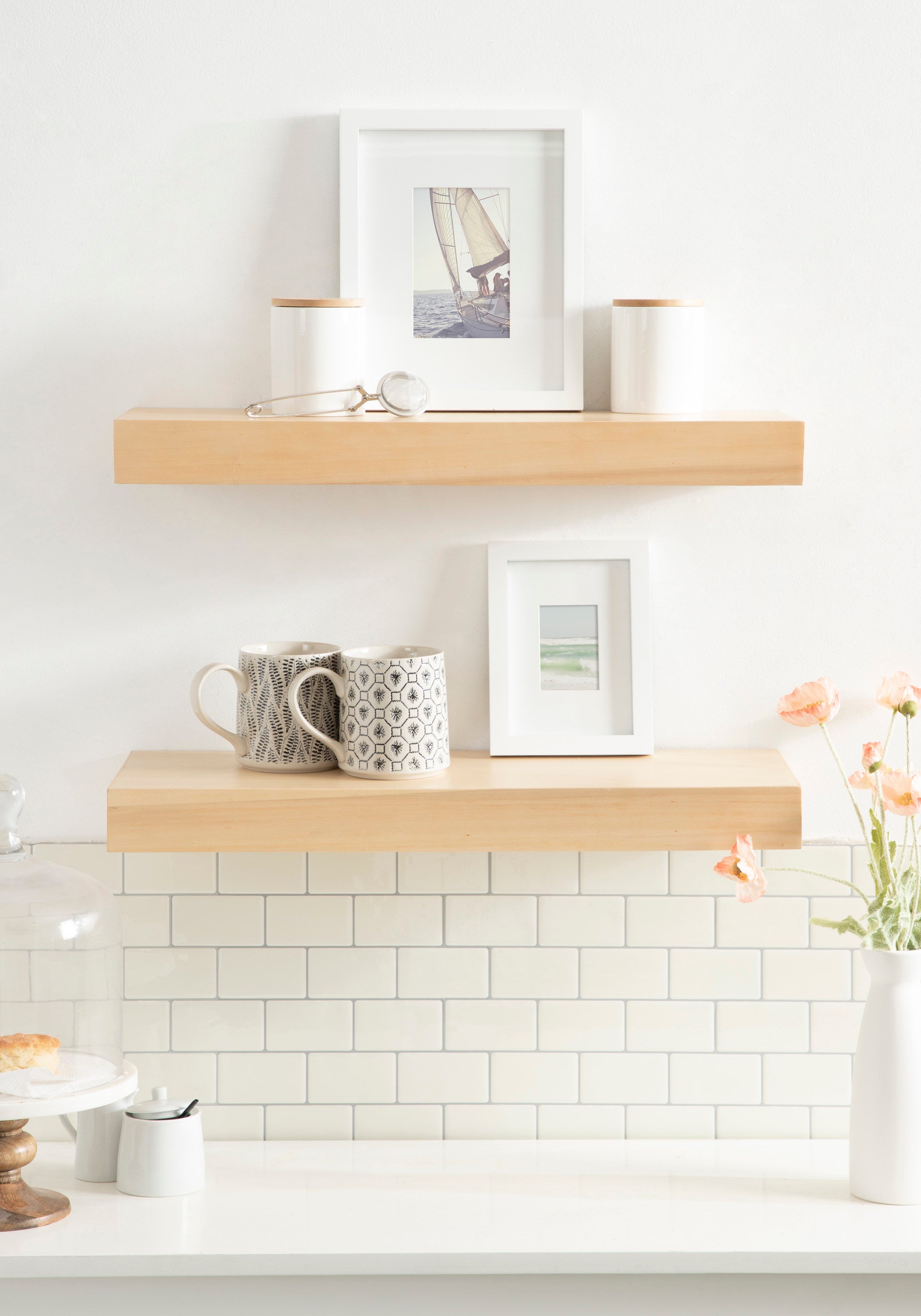 Floating Shelf 2 Piece 24 Inch Natural 7