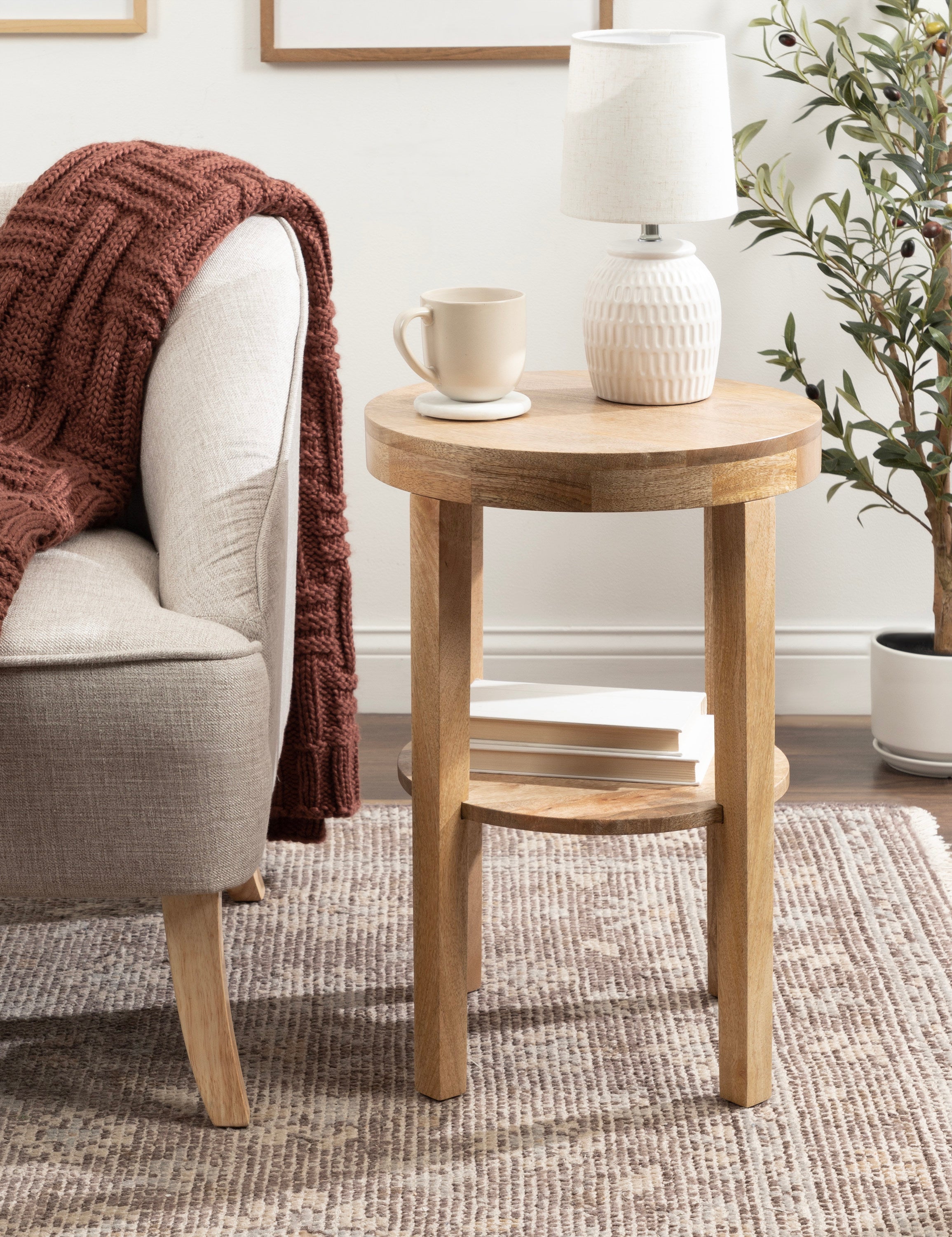 Side Table Natural 16x16x24 7