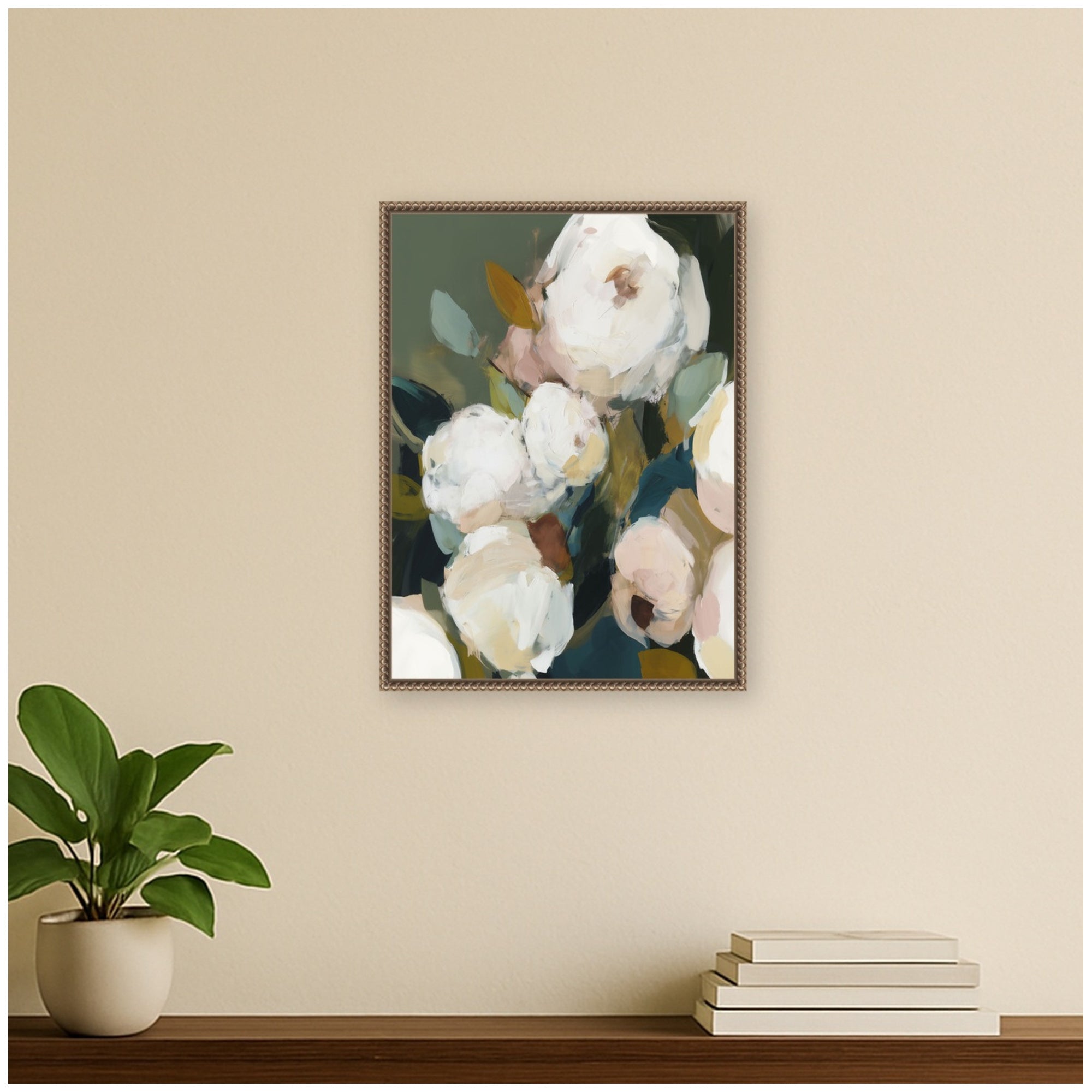 Framed Canvas 18x24 Sylvie Beaded Dark Gold 6