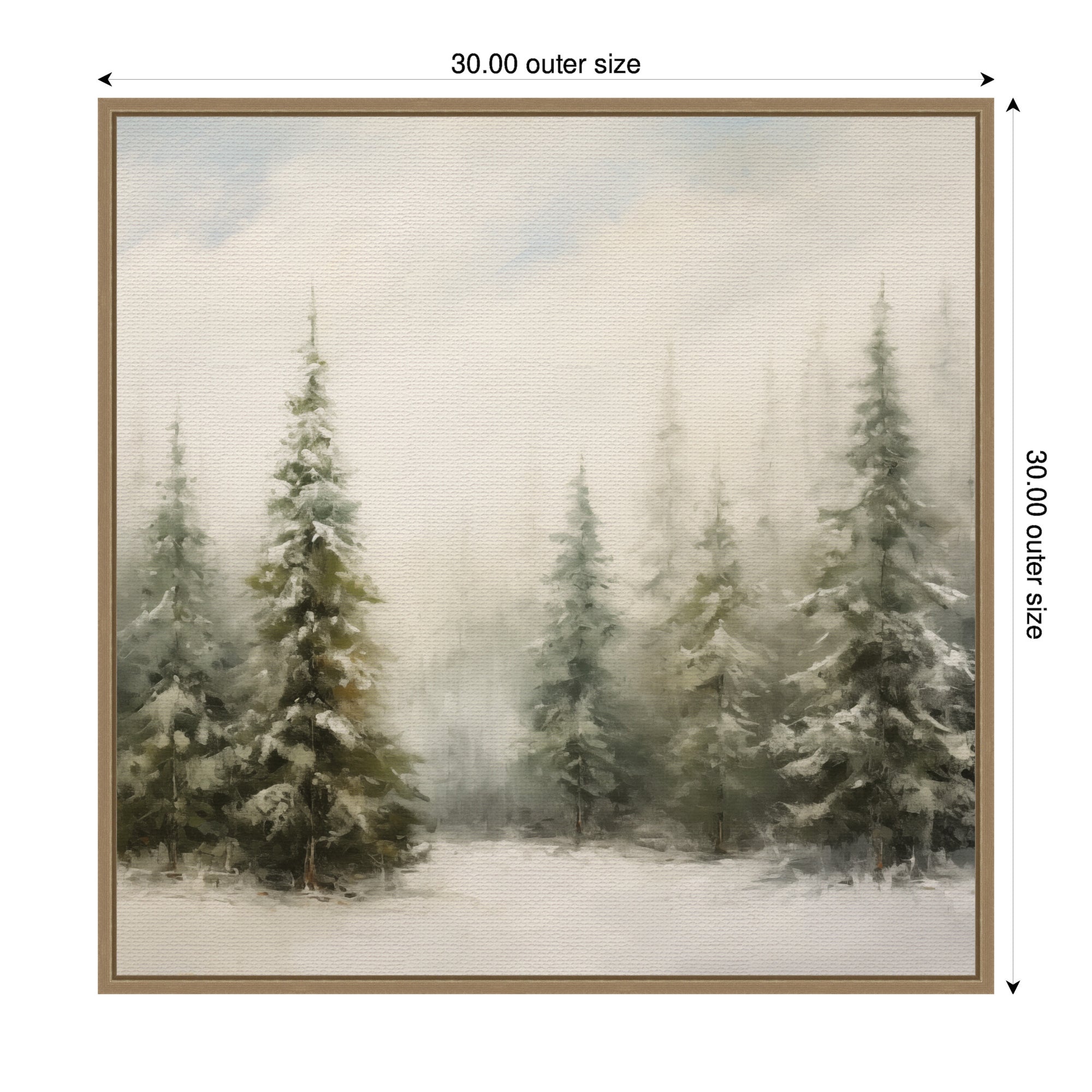 Framed Canvas Sylvie Dark Gold 30x30 2
