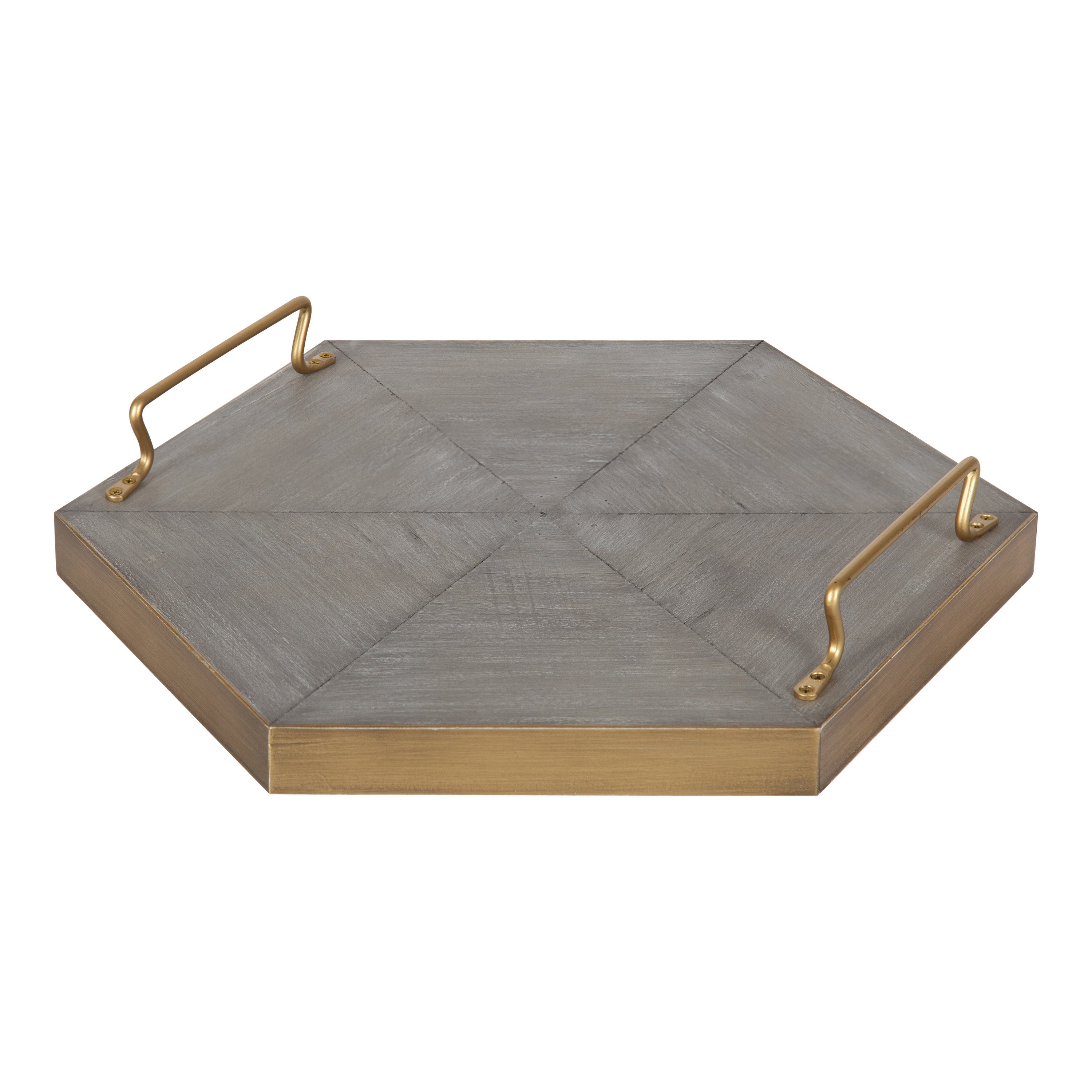 Single Tray Gold Gray 16" Diameter 1