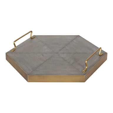 Single Tray Gold Gray 16" Diameter 1