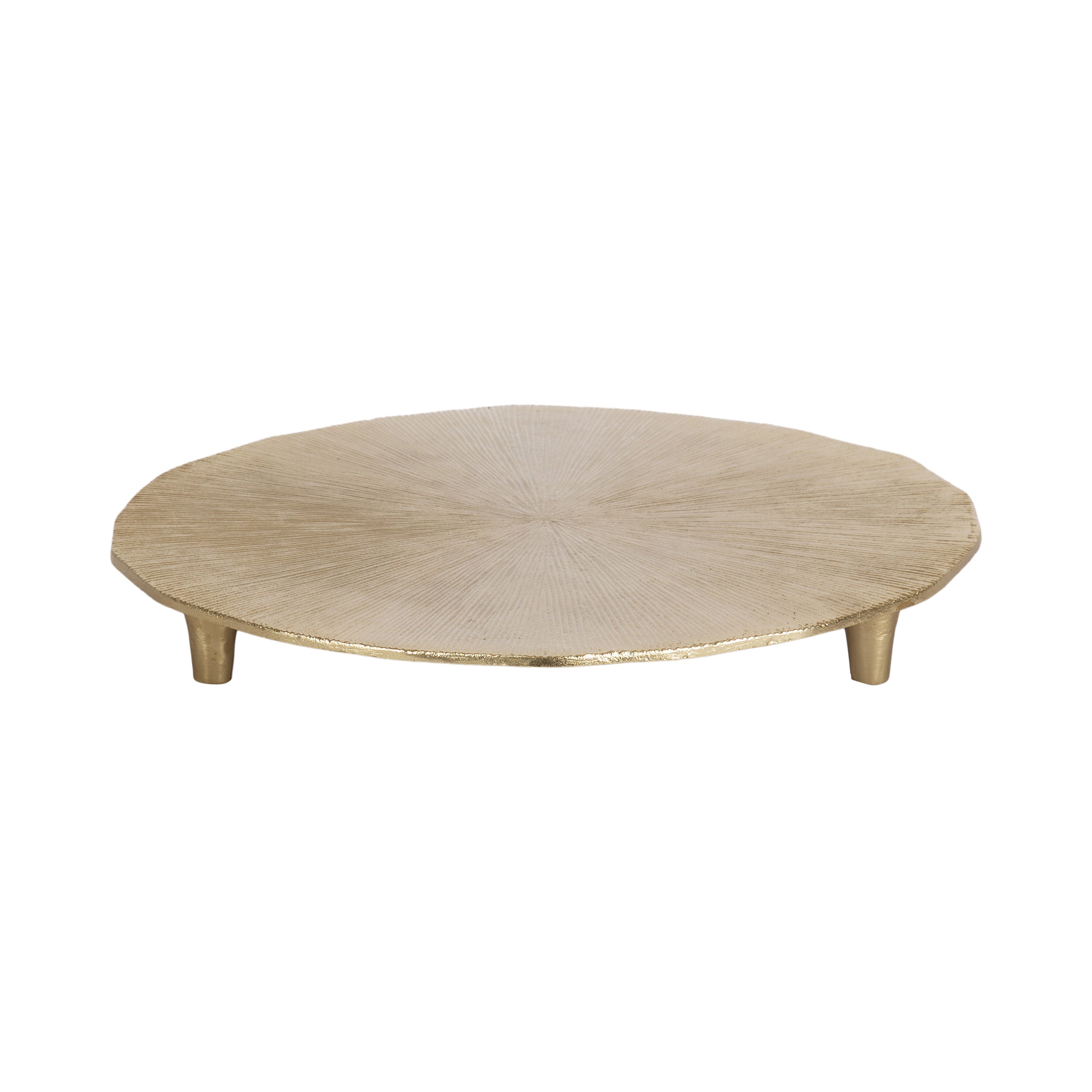 Serving Tray Gold 16" diameter 1