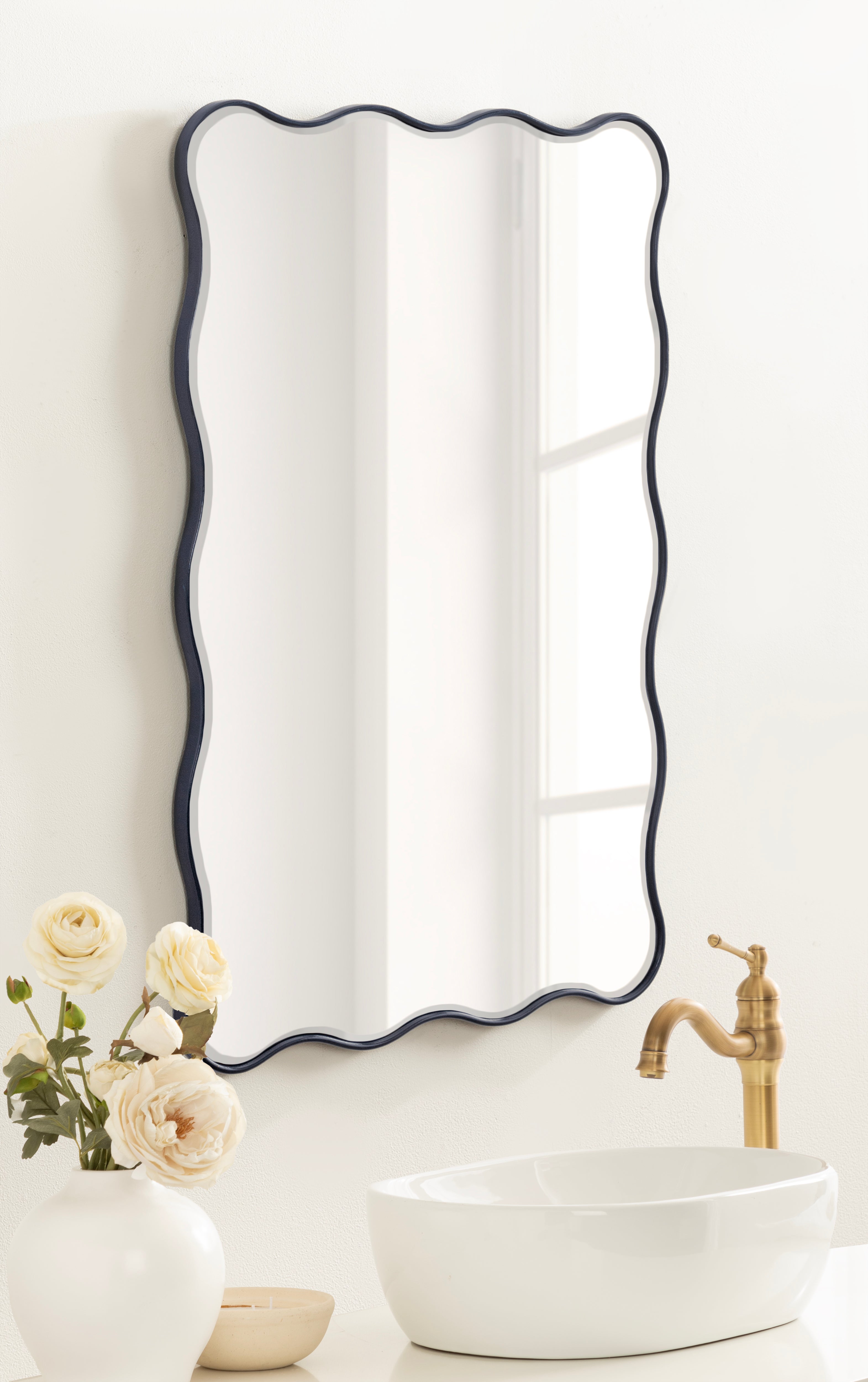 Viona Rectangle Scalloped Mirror