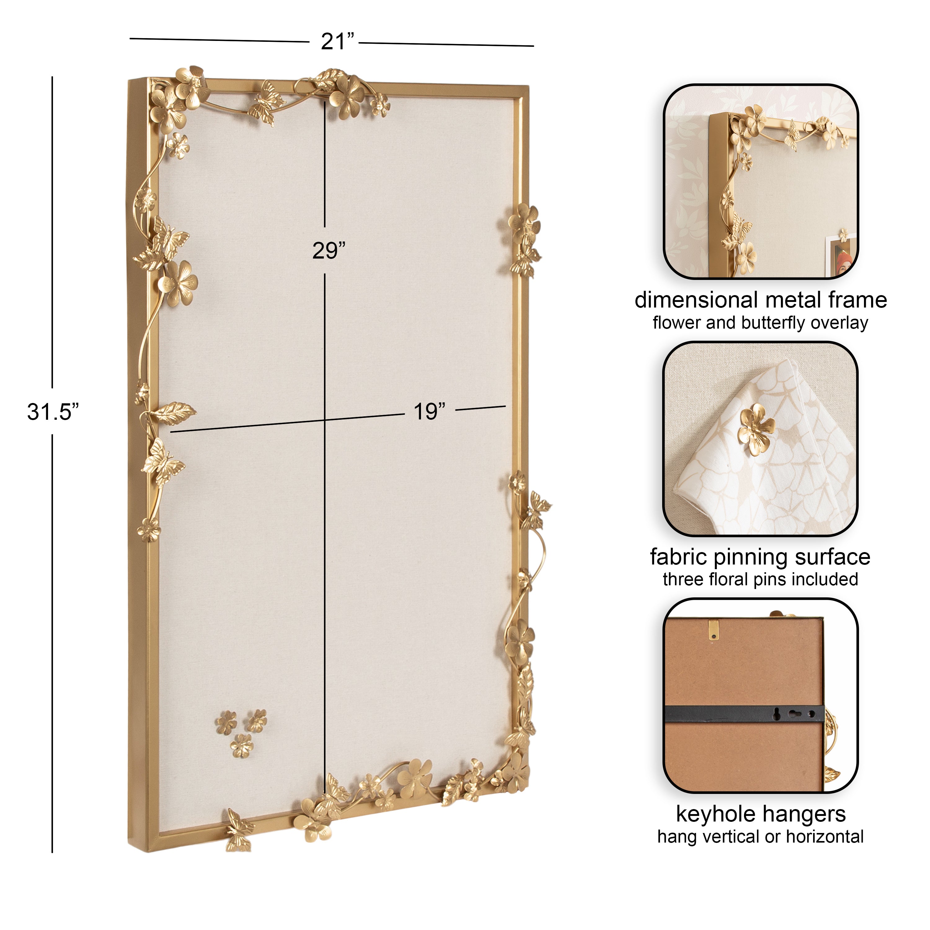 Pinboard Gold 21X32 2