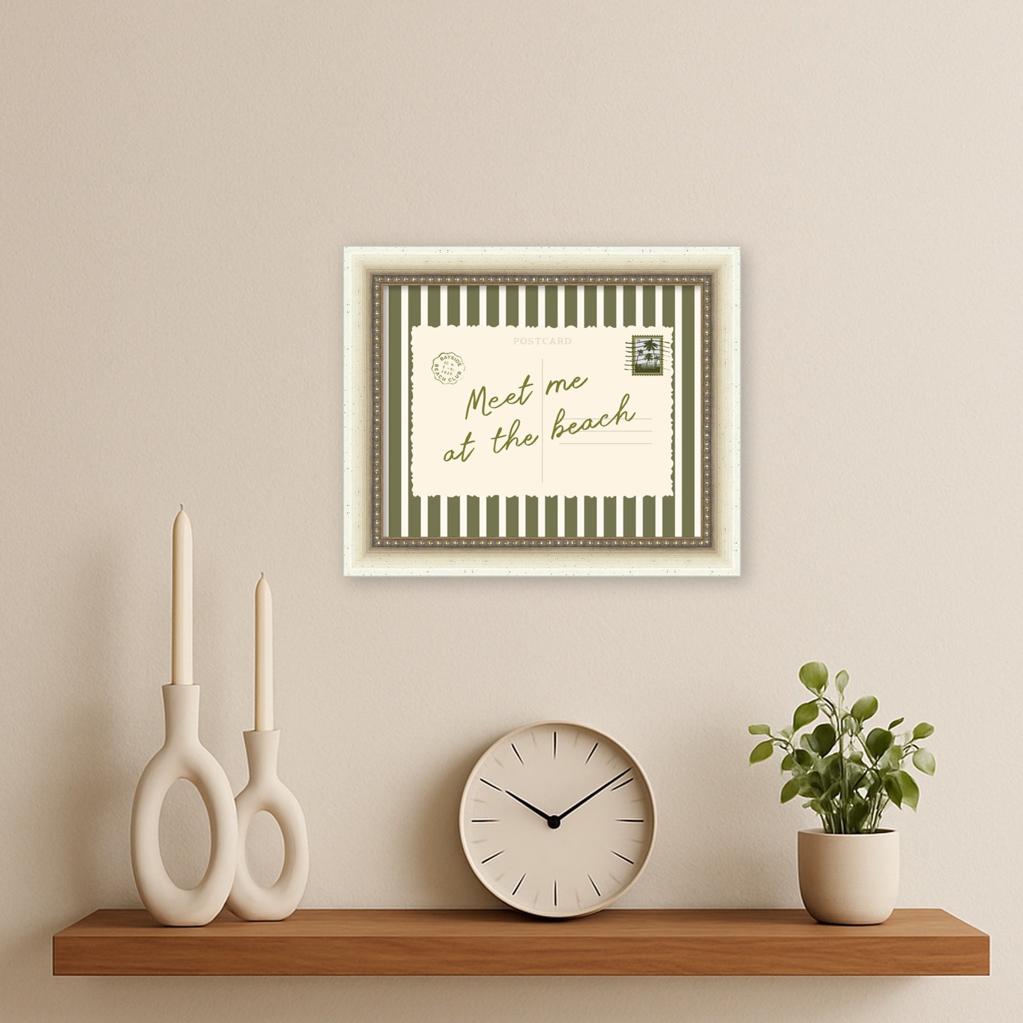 Mounted Canvas 12x10 Green Belmont Distress White 5