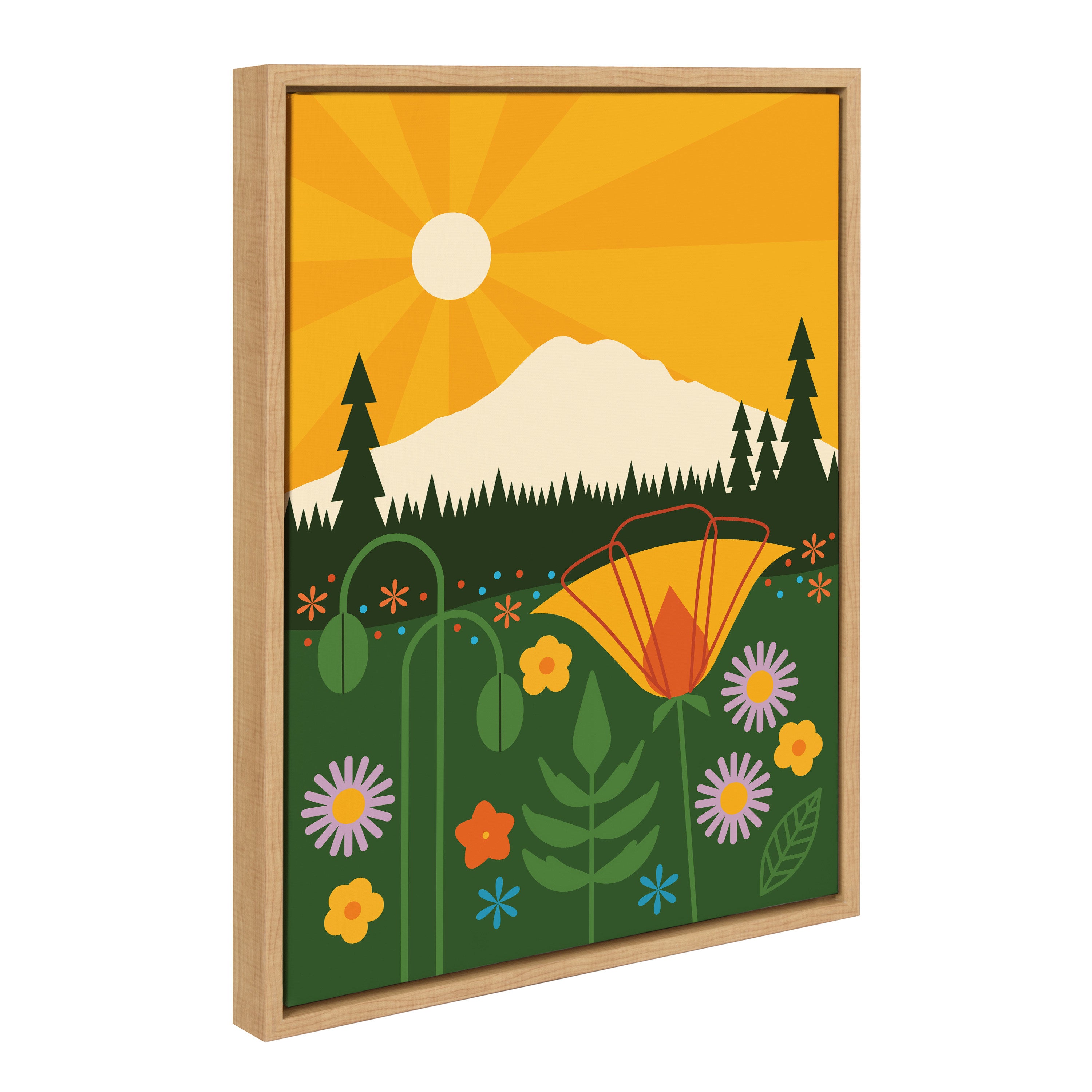Sylvie Mt Rainier Framed Canvas by Amber Leaders Designs