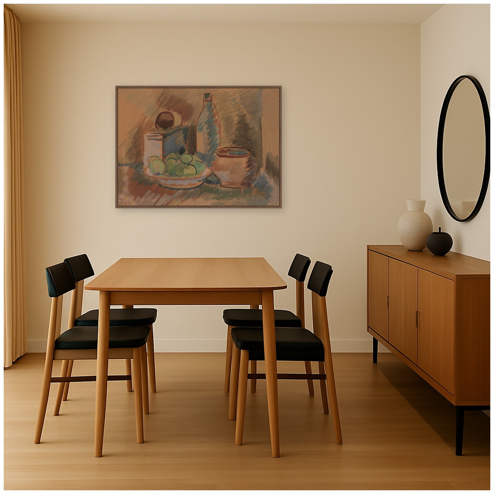 Framed Canvas 38x28 Sylvie Walnut 7