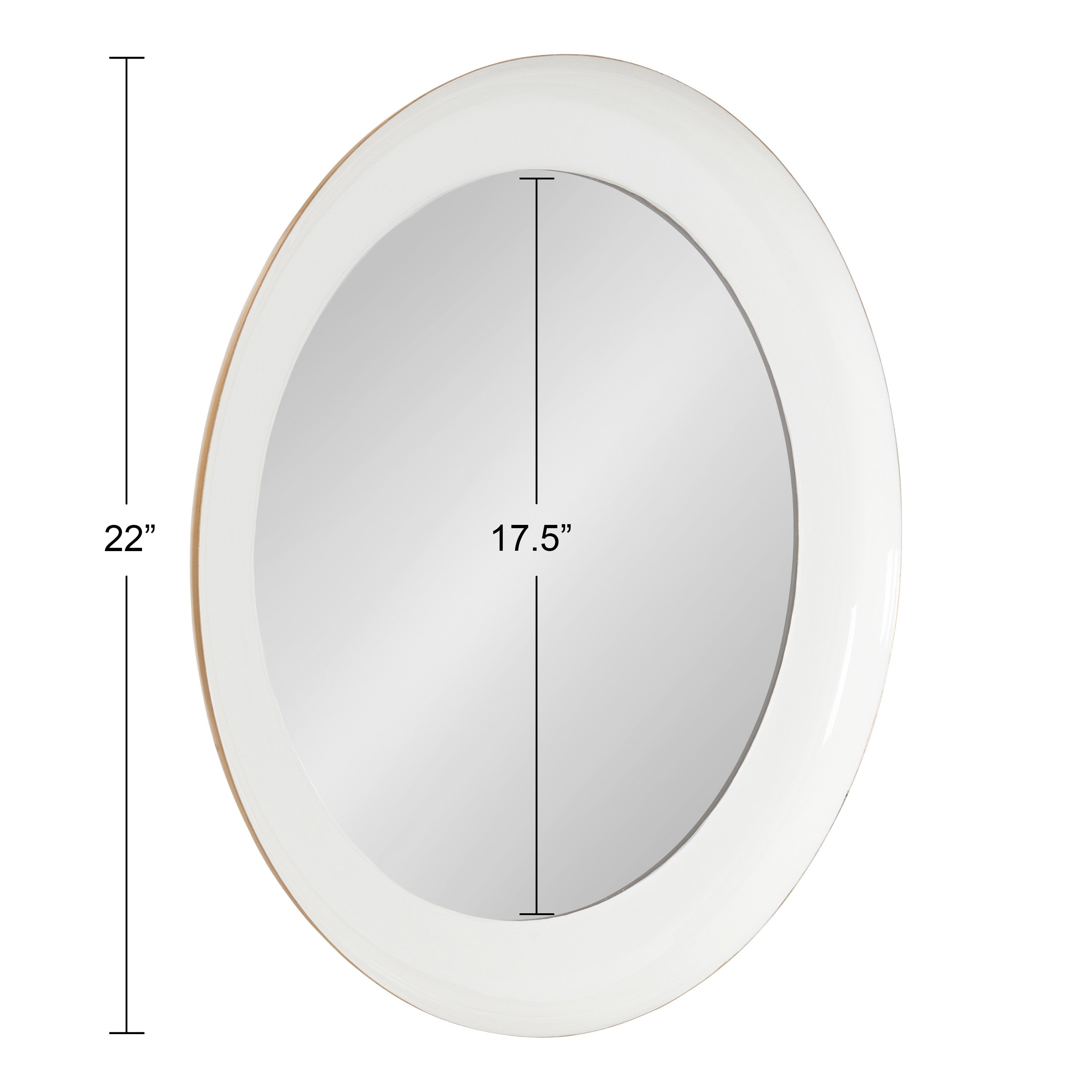 Round Mirror White Gold 22x22 5