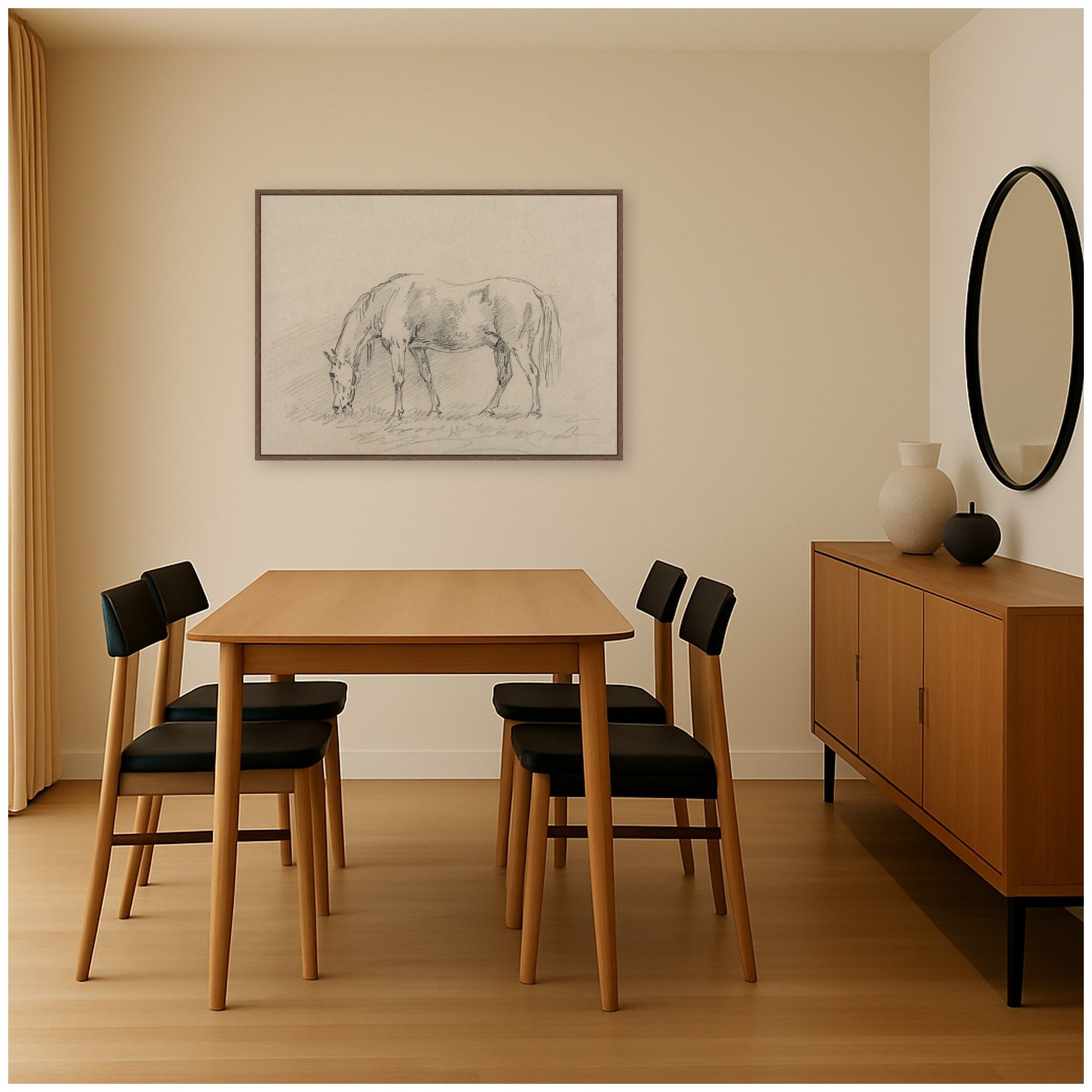 Framed Canvas 38x28 Sylvie Walnut 6
