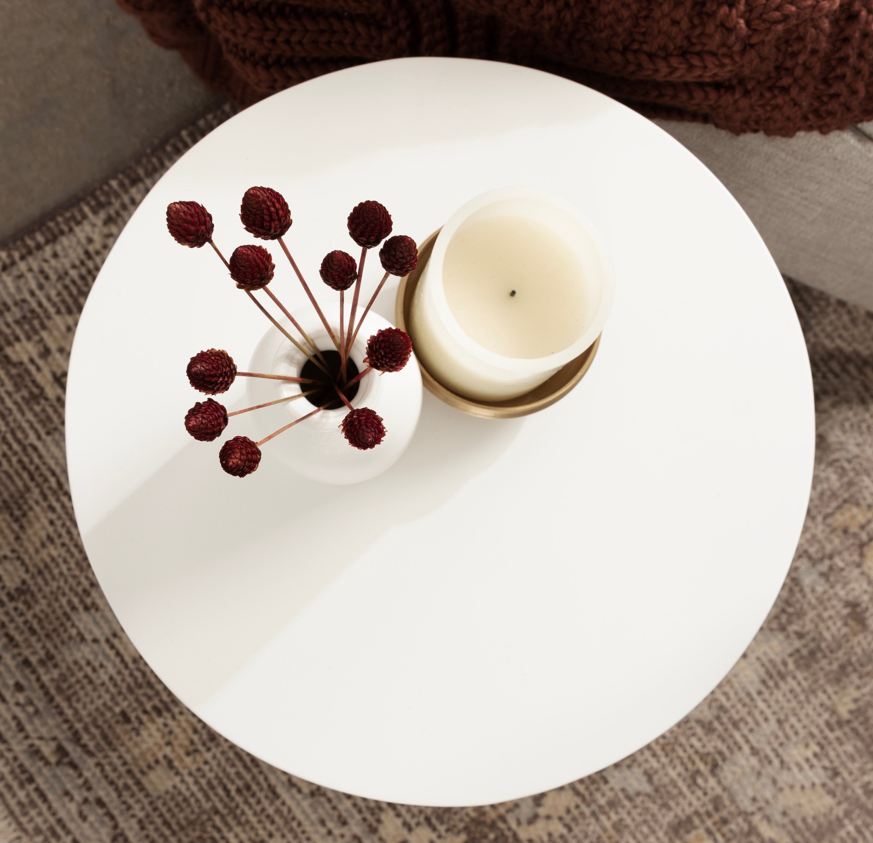 Decklyn Glam Round Side Table