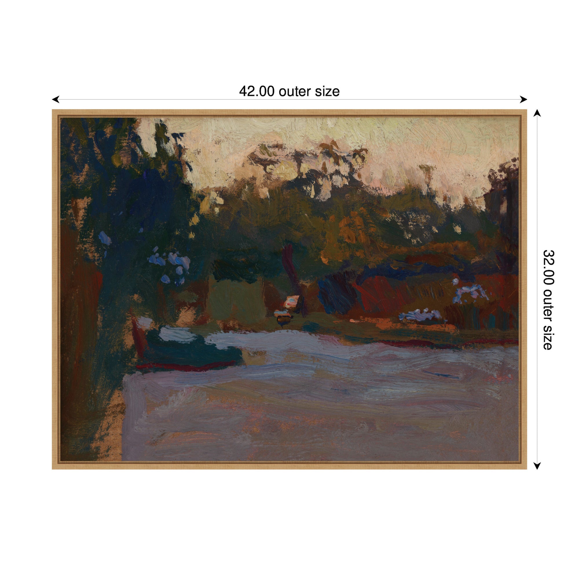 Framed Canvas 42x32 Sylvie Natural 2