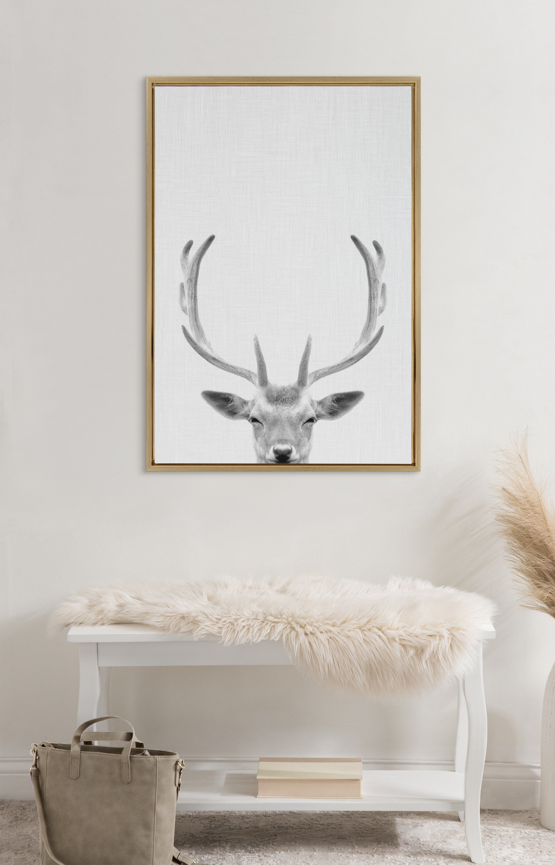 Framed Canvas Sylvie Bright Gold 23x33 6