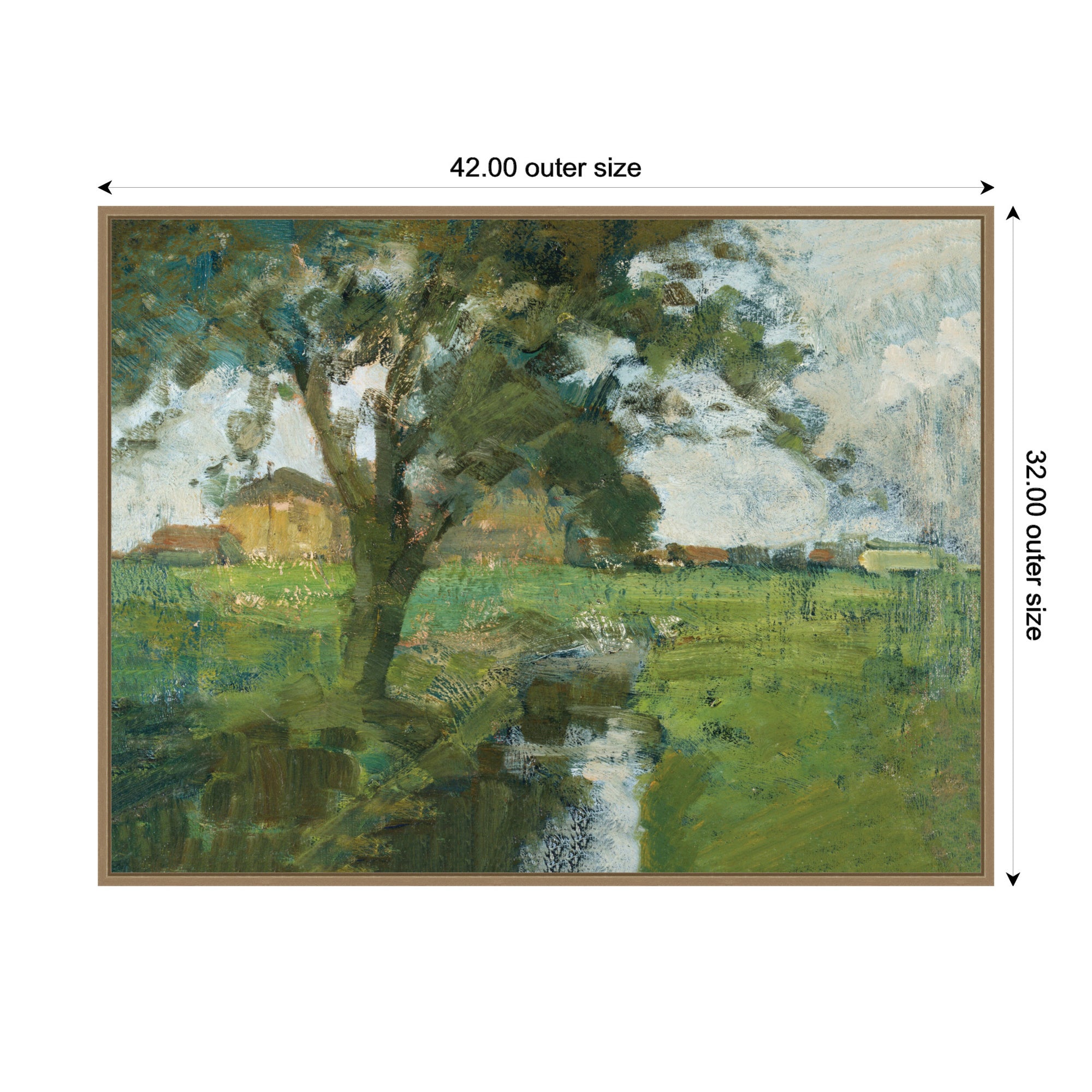 Framed Canvas 42x32 Sylvie Dark Gold 2