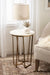 Side Table White Gold 16x16x24 6
