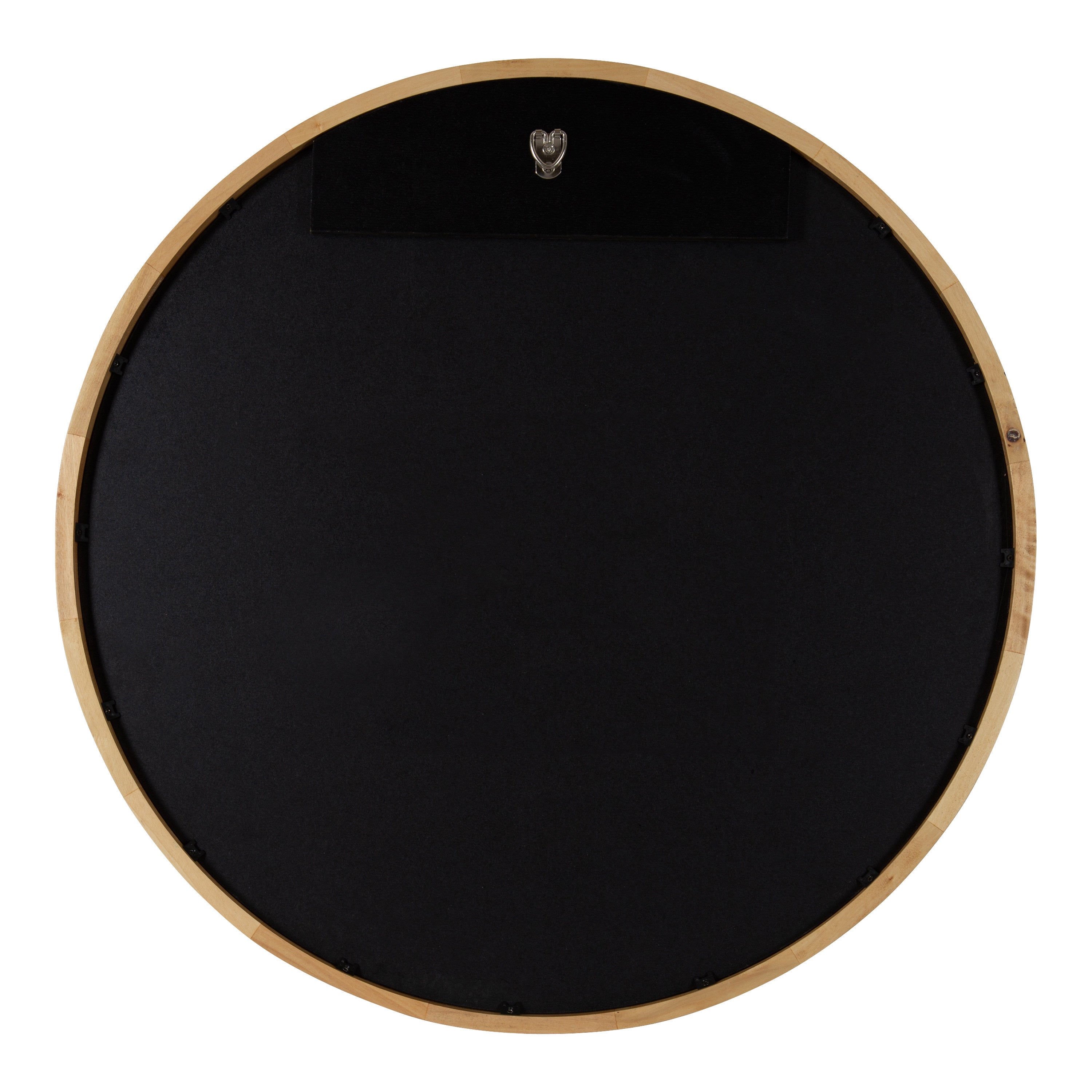 McLean Round Wood Framed Wall Mirror