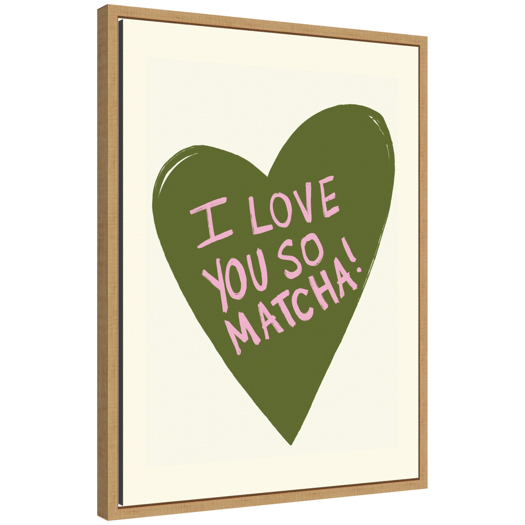 I Love You So Matcha by Megan Ryan Framed Canvas Wall Art Print
