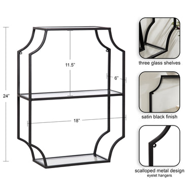 Accent Shelf Black 18x24 2