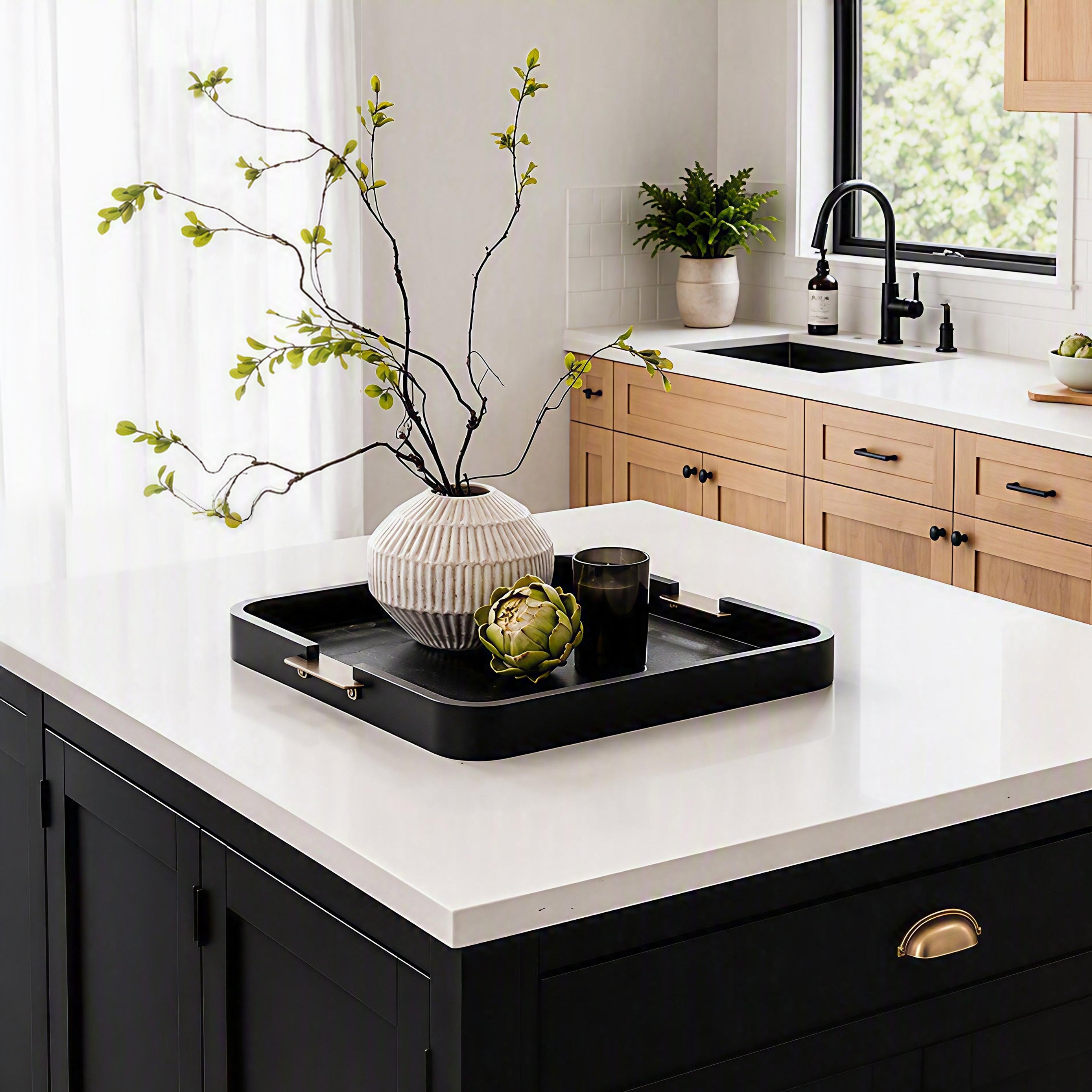 Serving Tray Black 18x20 6