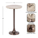 Drink Table Beige Bronze 14x14x24 2