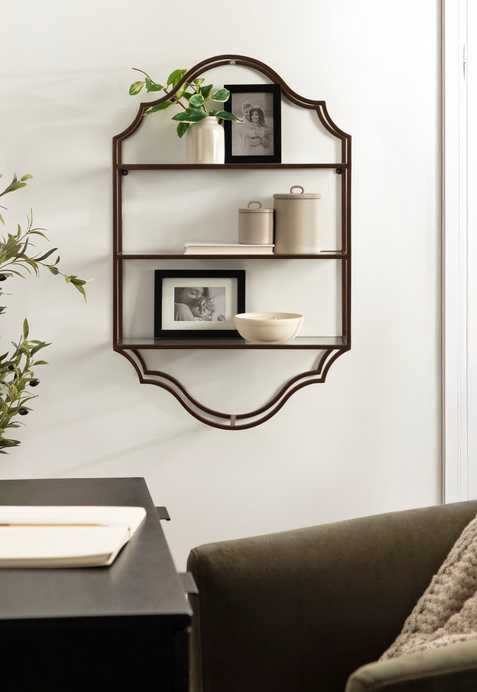 Accent Shelf Bronze 20x6x32 7