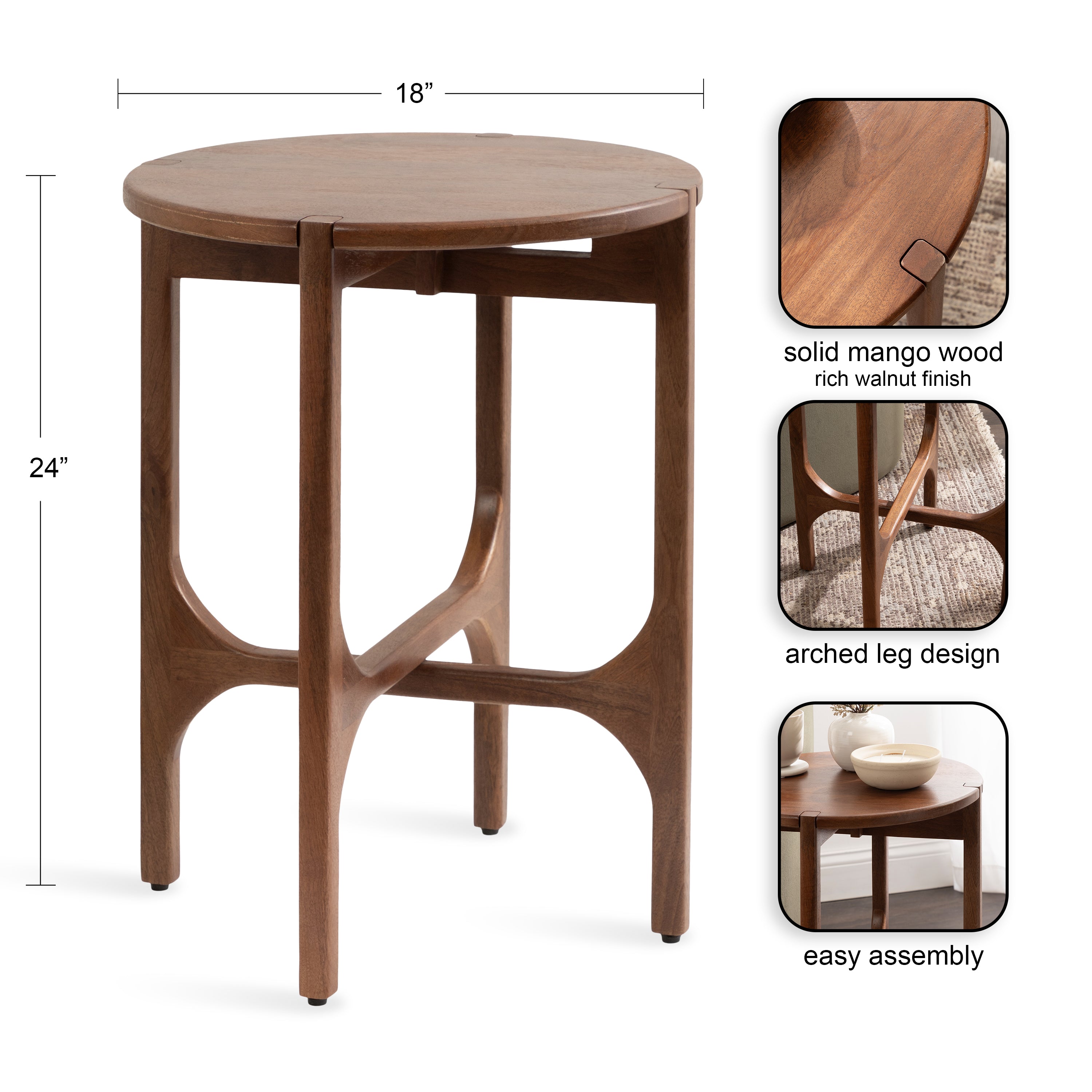 Kroscove Wood Side Table